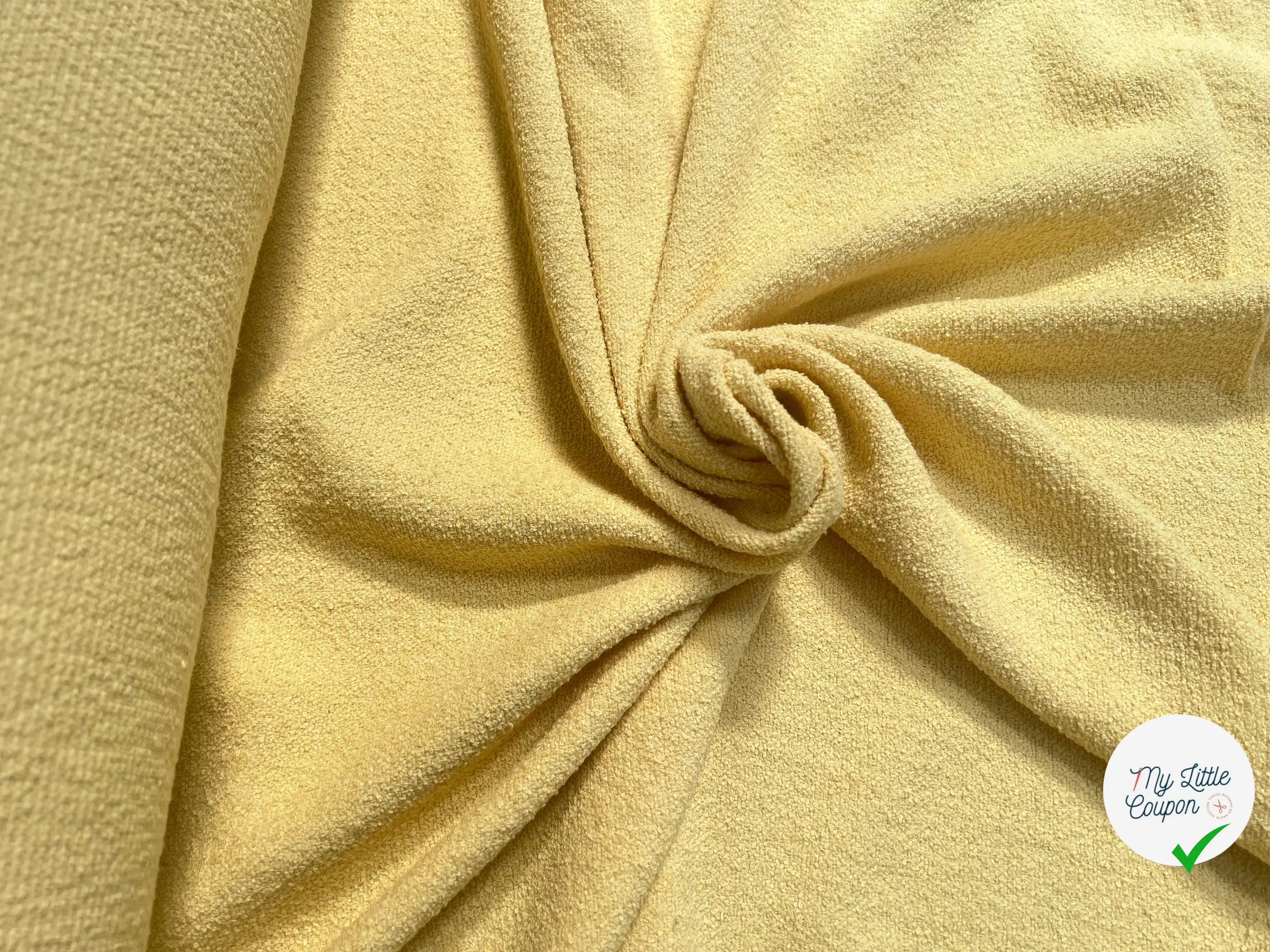 TWEED COTON PRINTEMPS JAUNE BÉBÉ UNI - My Little Coupon