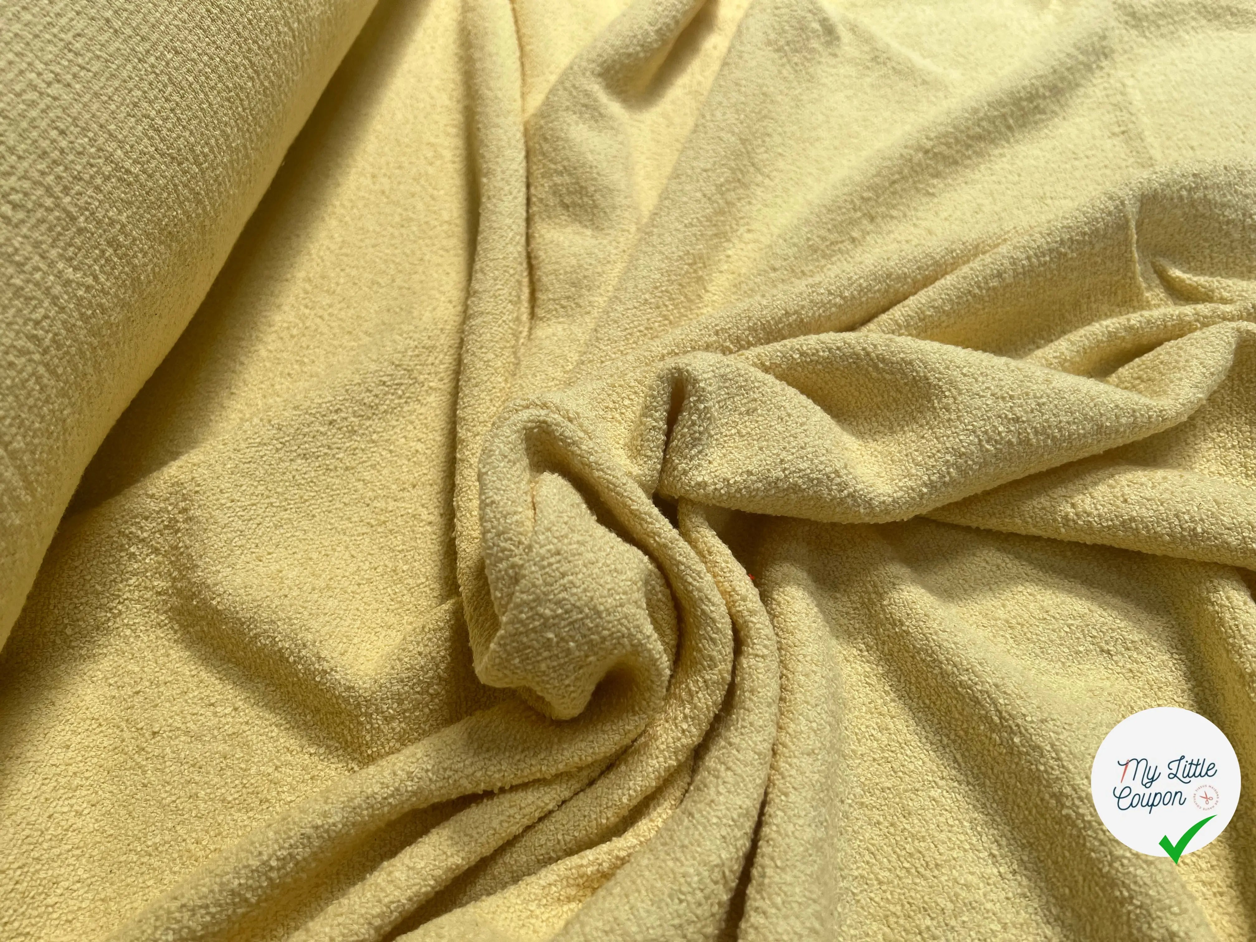 TWEED COTON PRINTEMPS JAUNE BÉBÉ UNI - My Little Coupon