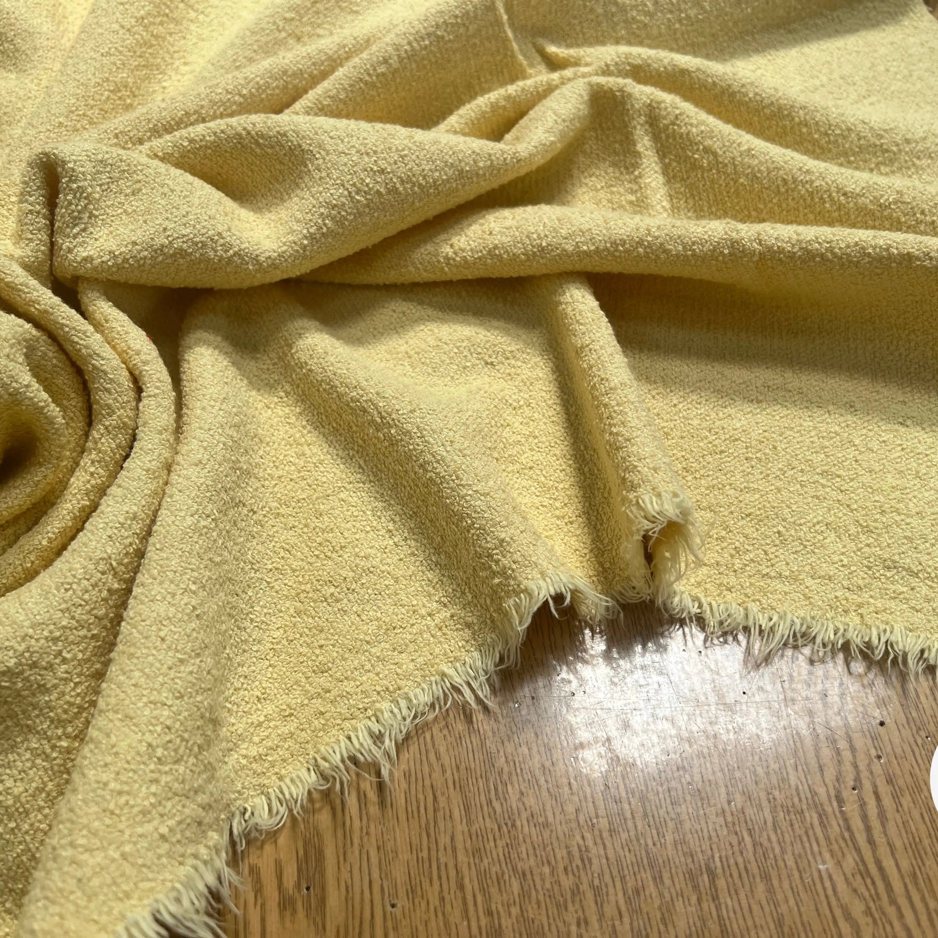 TWEED COTON PRINTEMPS JAUNE BÉBÉ UNI - My Little Coupon