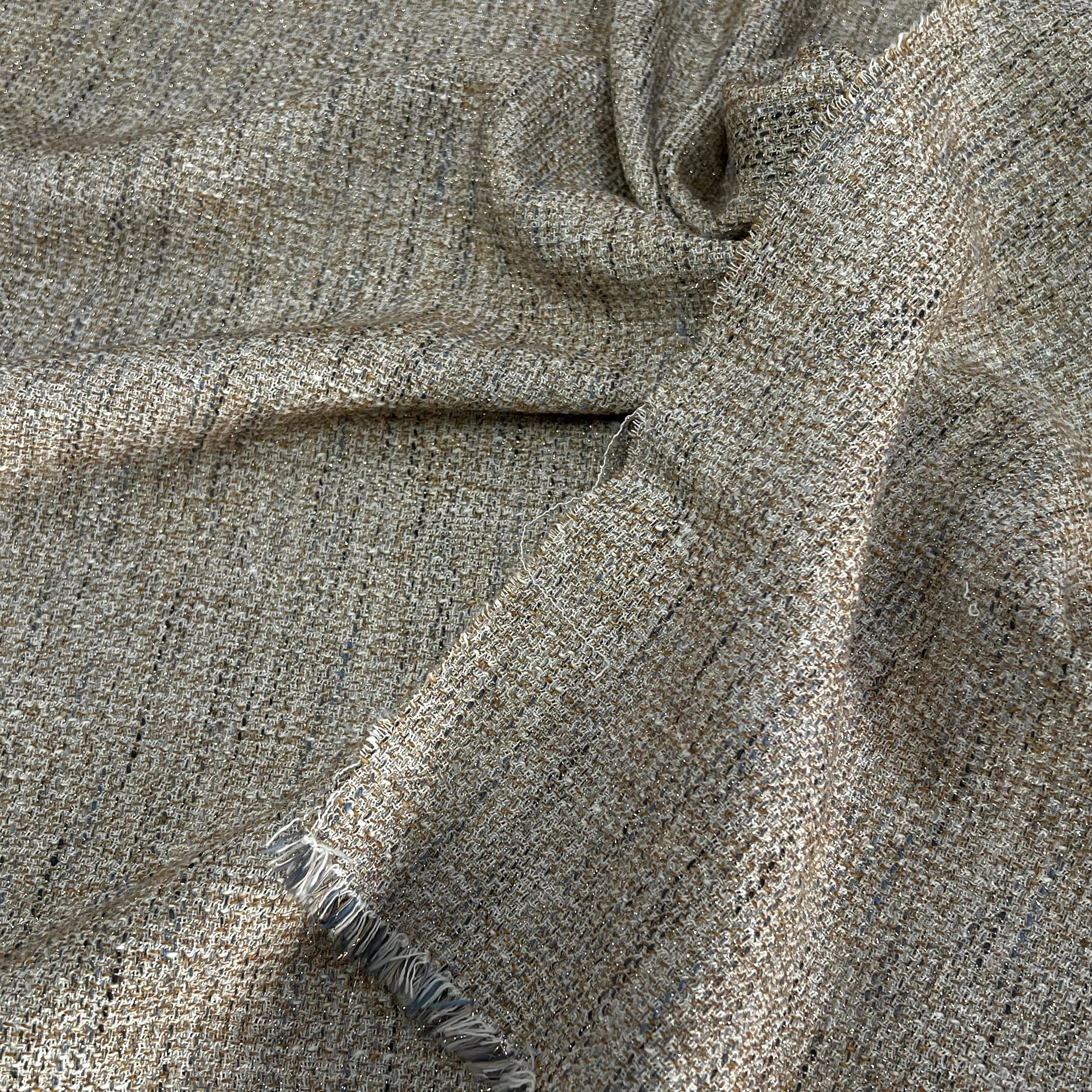 TWEED DE COTON BEIGE 5% MÉTAL 80% CO - My Little Coupon