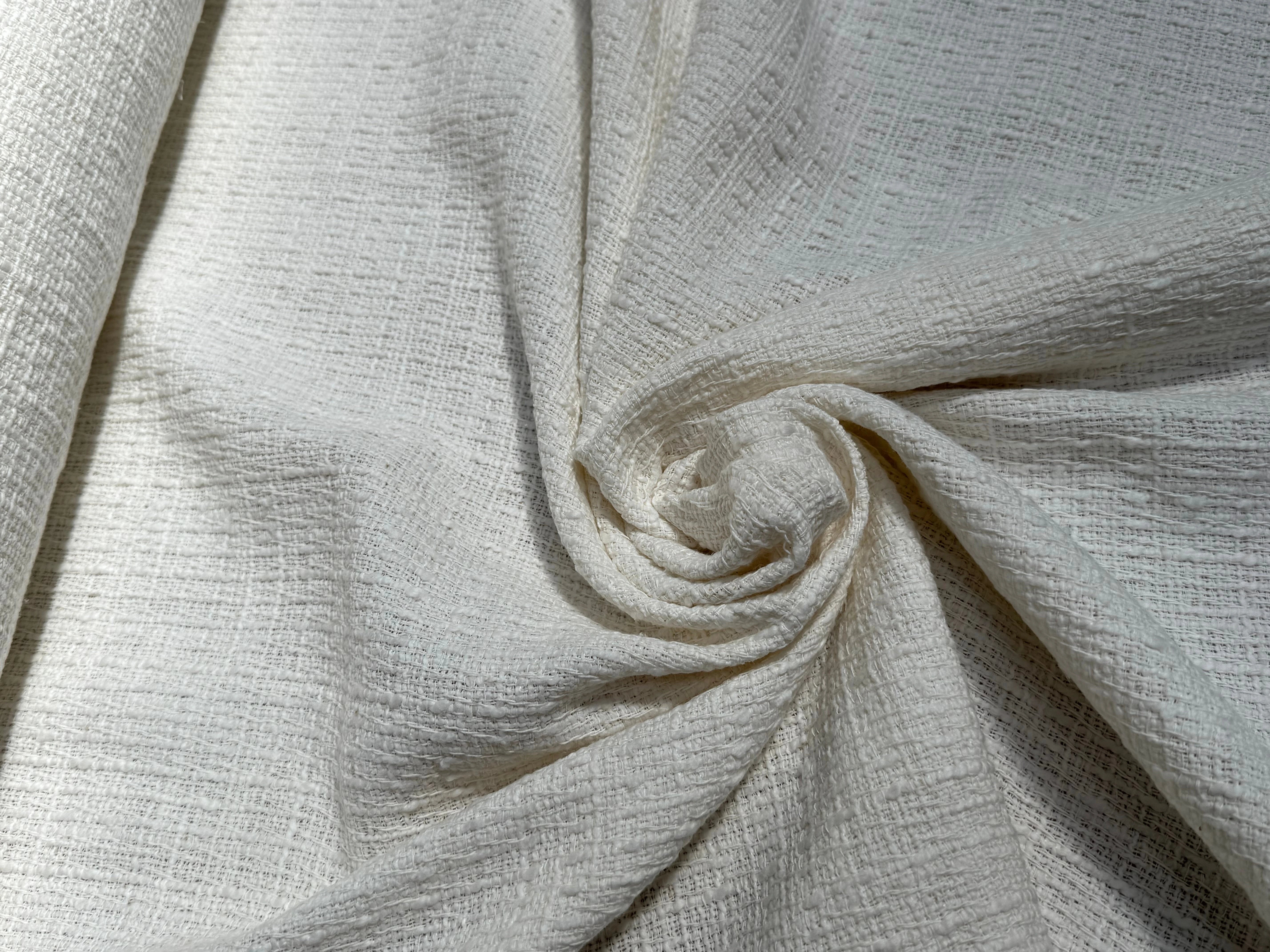 TWEED DE COTON PRESTIGIEUX BLANC 100% COTON - My Little Coupon