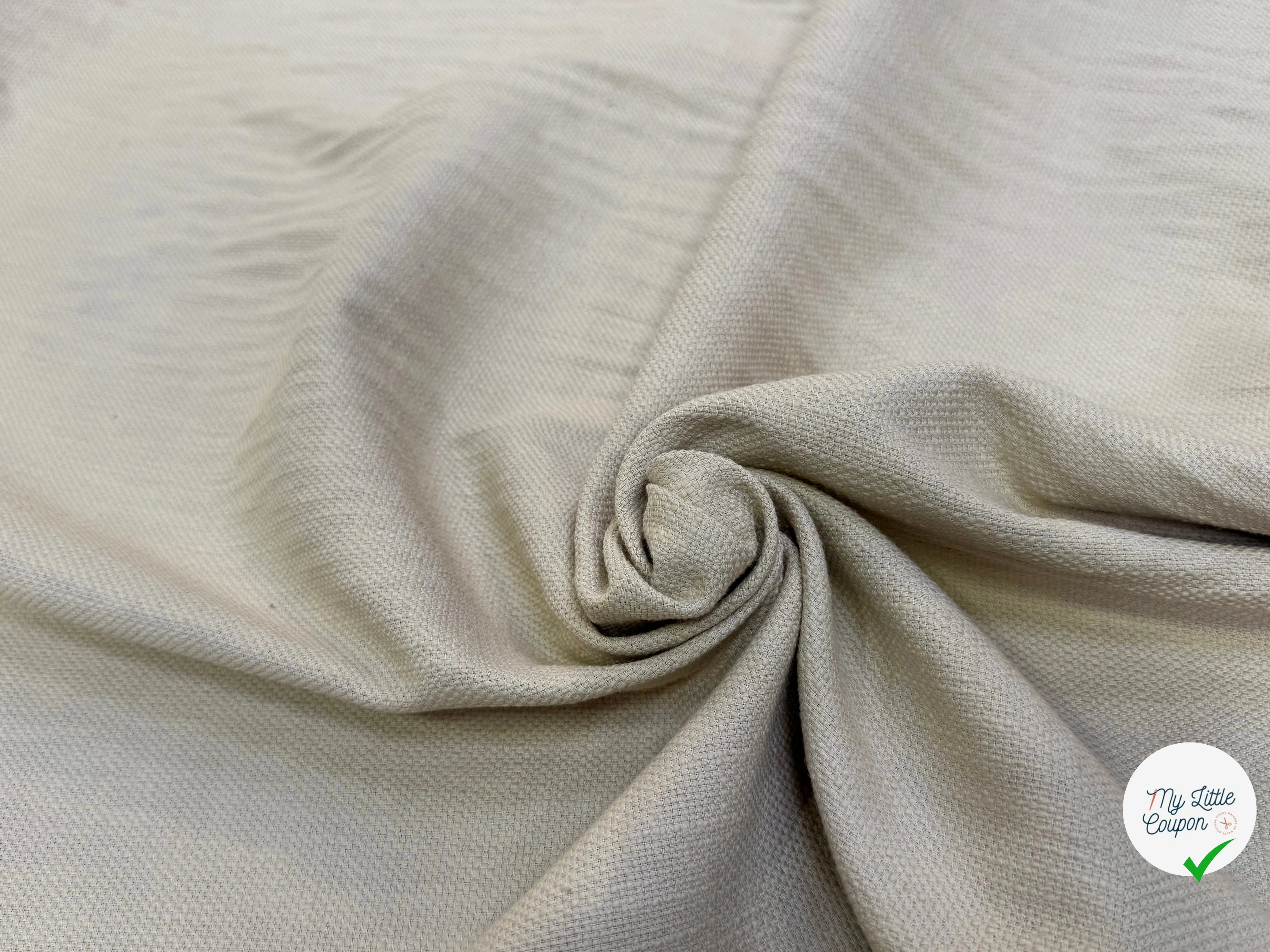 TWEED DE COTON TRICOT RUSTIQUE ÉCRU - My Little Coupon