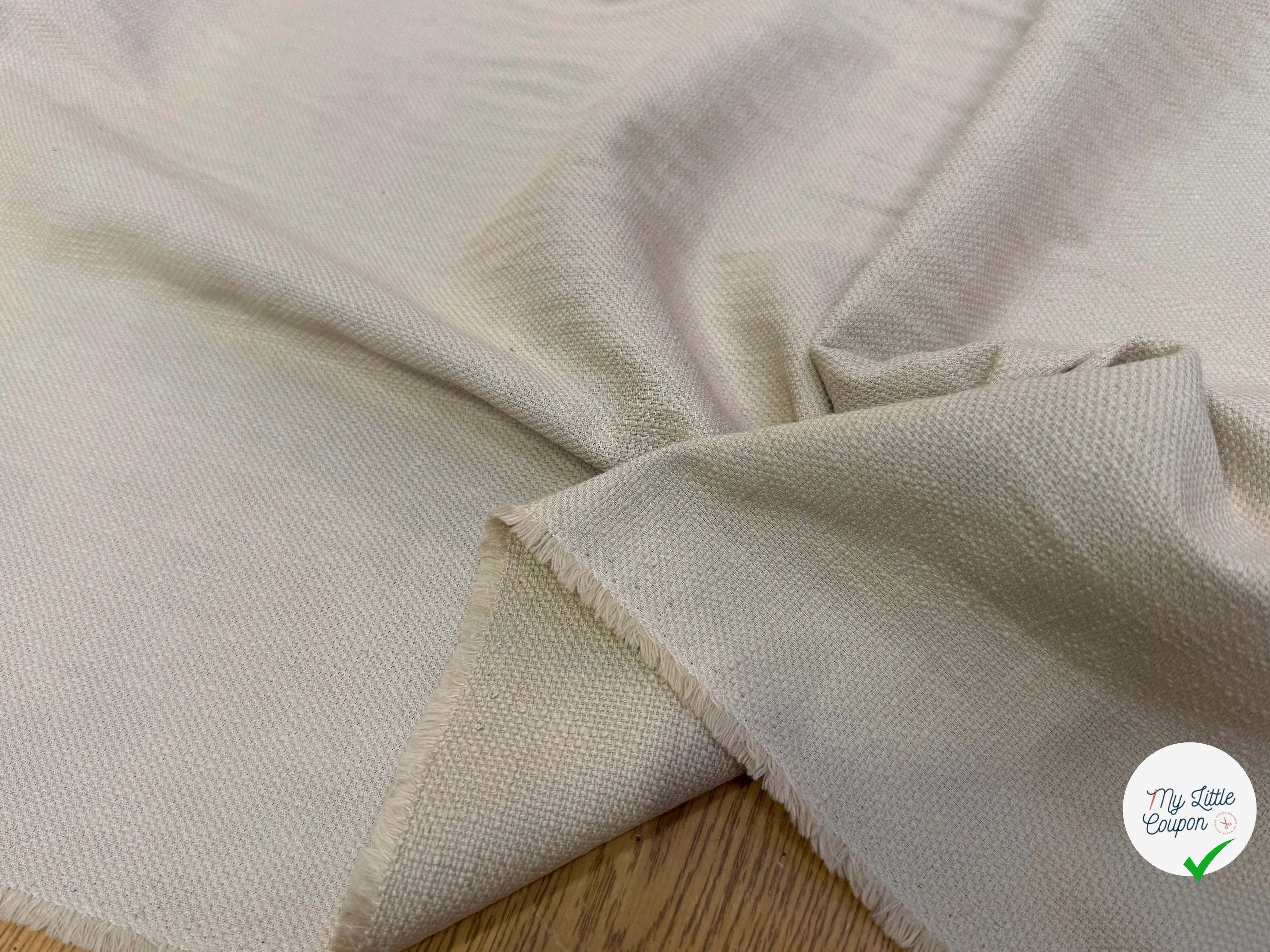 TWEED DE COTON TRICOT RUSTIQUE ÉCRU - My Little Coupon