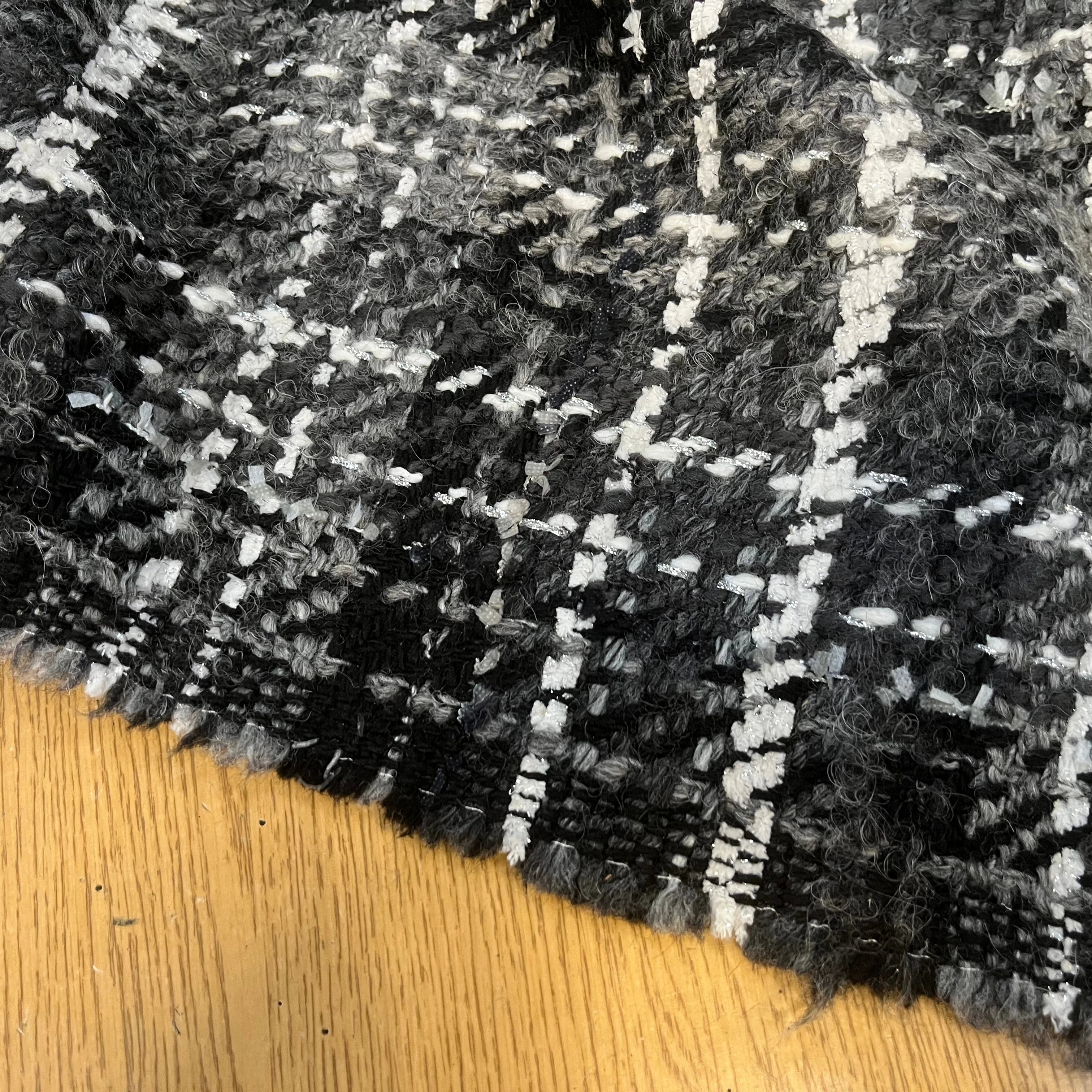 TWEED DE LAINE GRIS À CARREAUX BLANC ET NOIR PRESTIGE FRANCE - My Little Coupon