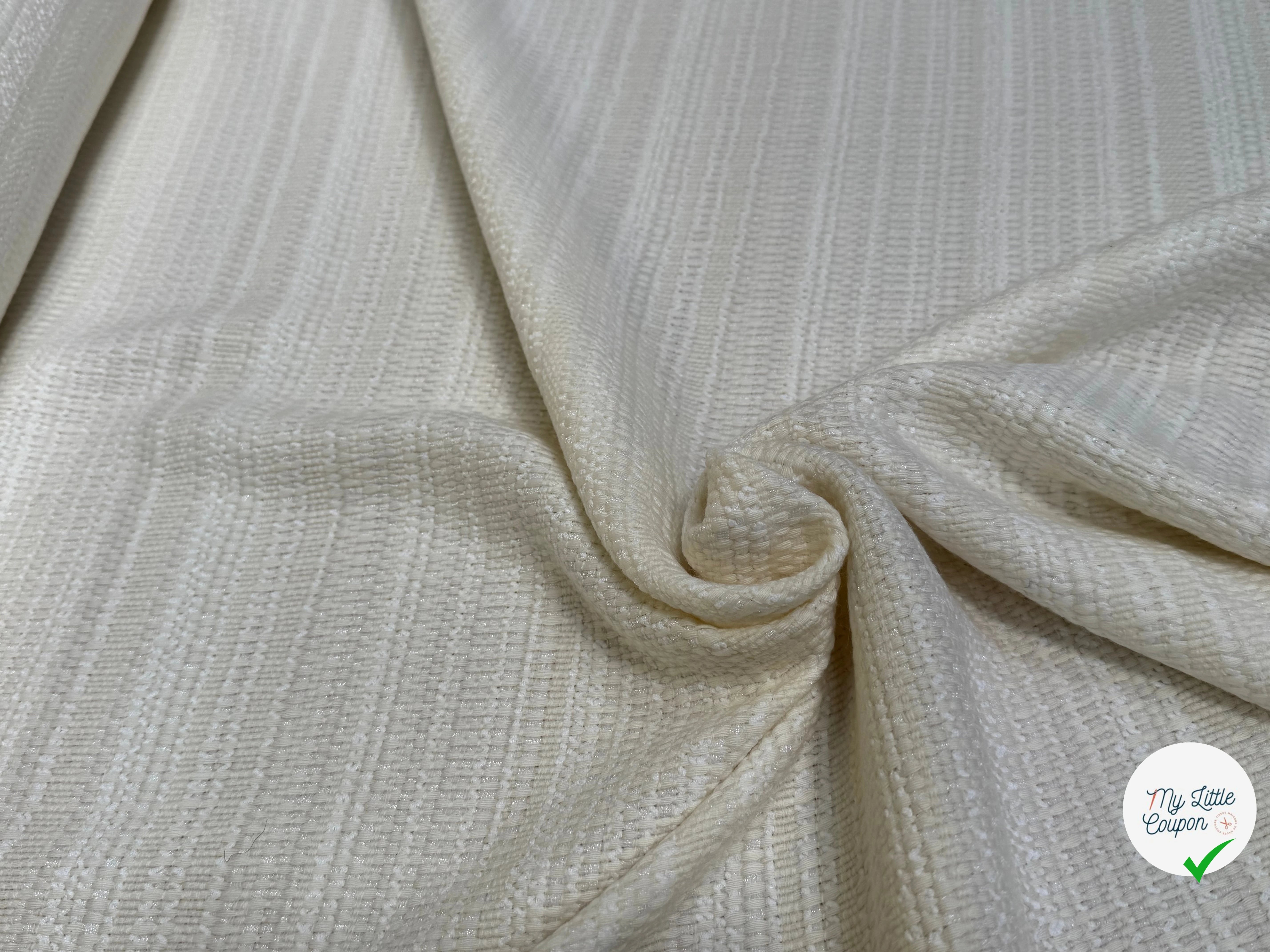TWEED DE LAINE POLYAMIDE BLANC CASSÉ 63% LAINE - My Little Coupon