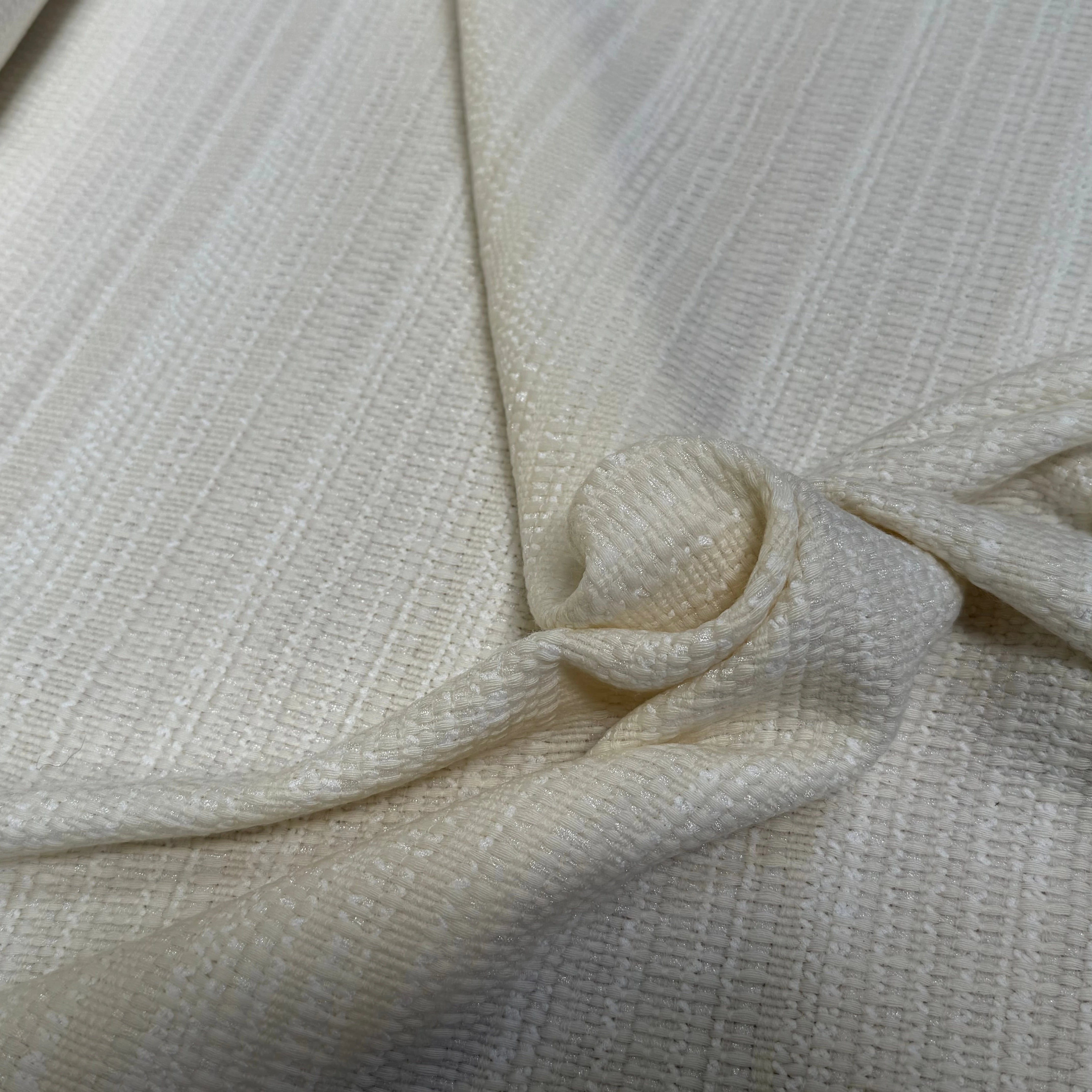 TWEED DE LAINE POLYAMIDE BLANC CASSÉ 63% LAINE - My Little Coupon