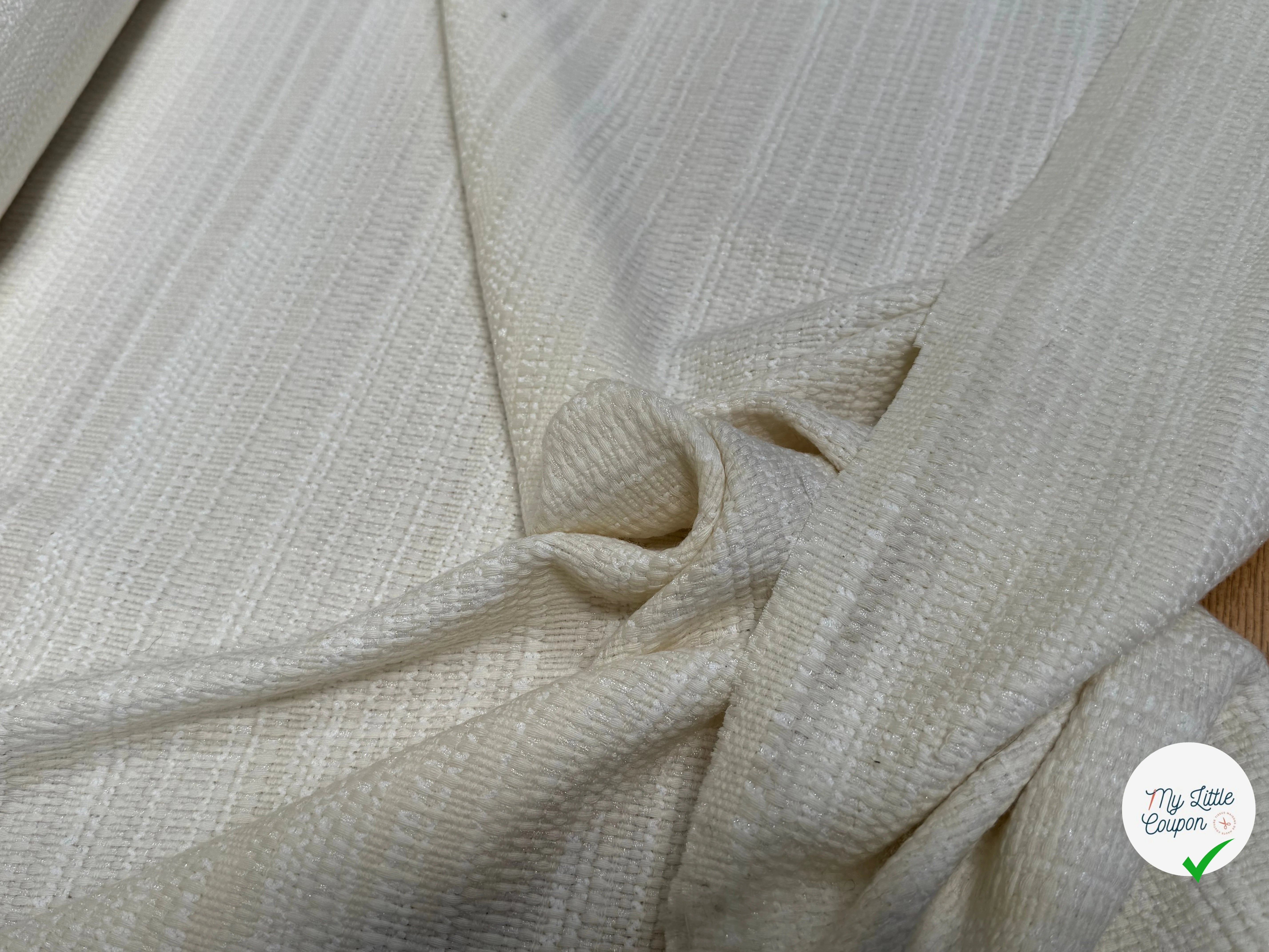 TWEED DE LAINE POLYAMIDE BLANC CASSÉ 63% LAINE - My Little Coupon