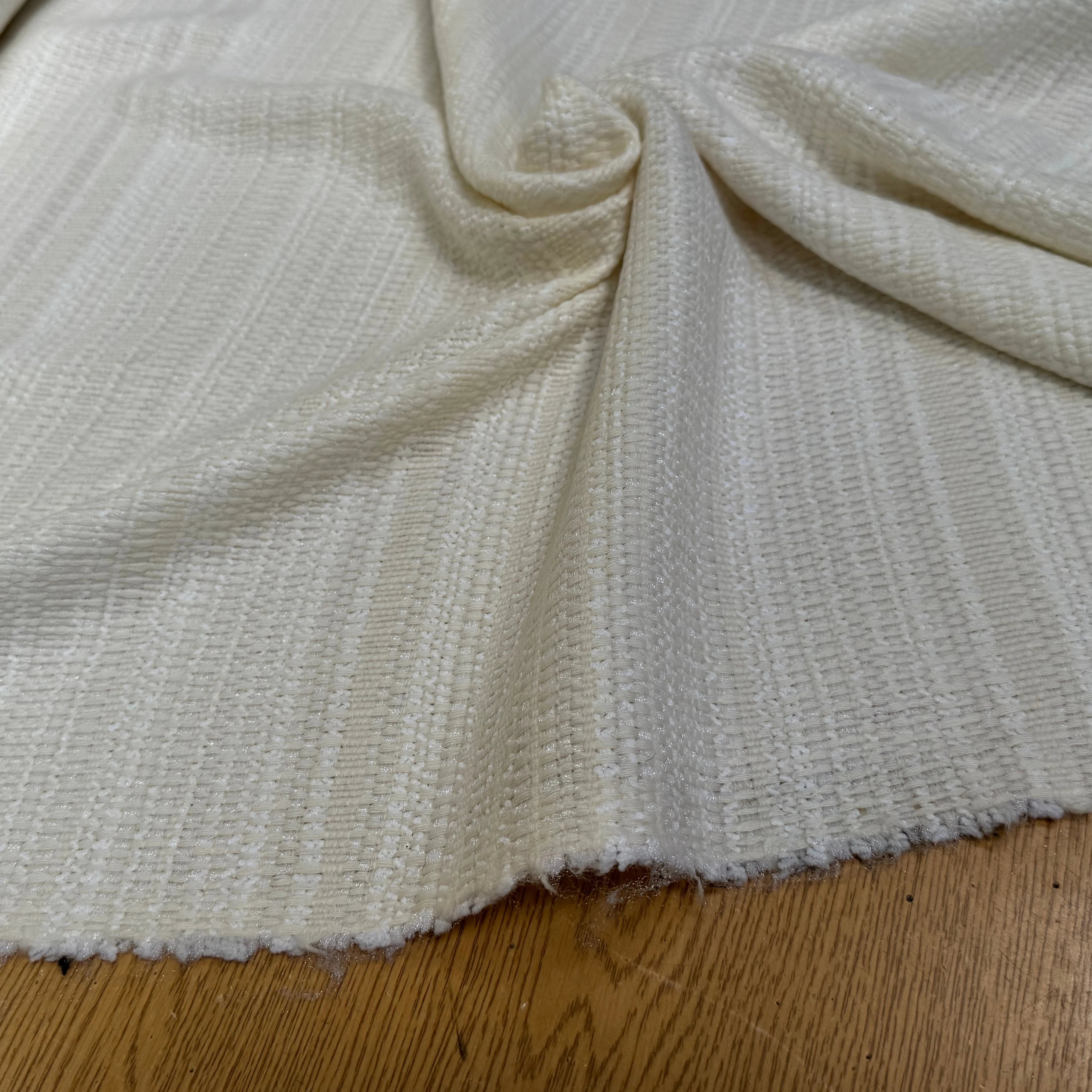 TWEED DE LAINE POLYAMIDE BLANC CASSÉ 63% LAINE - My Little Coupon
