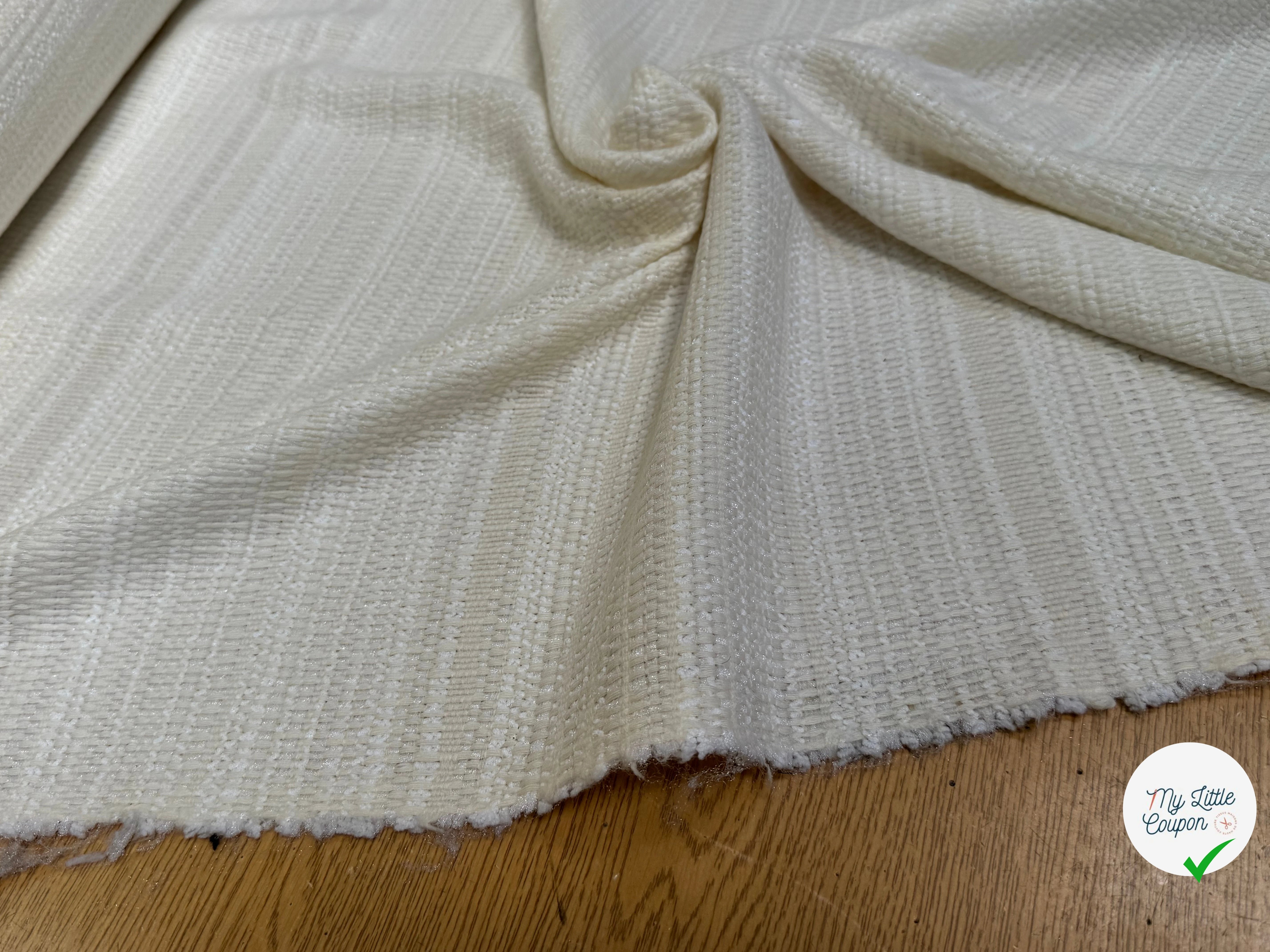 TWEED DE LAINE POLYAMIDE BLANC CASSÉ 63% LAINE - My Little Coupon