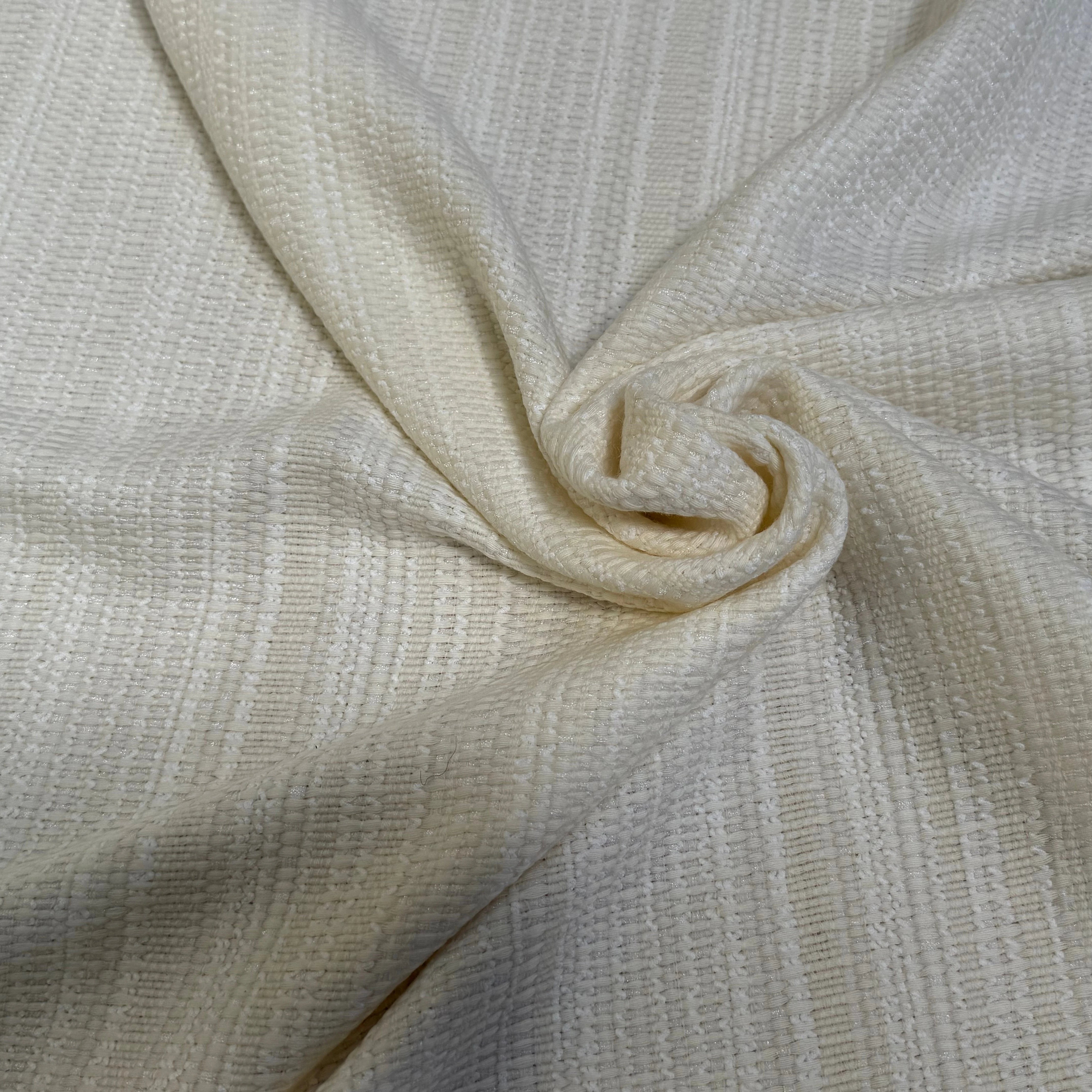 TWEED DE LAINE POLYAMIDE BLANC CASSÉ 63% LAINE - My Little Coupon