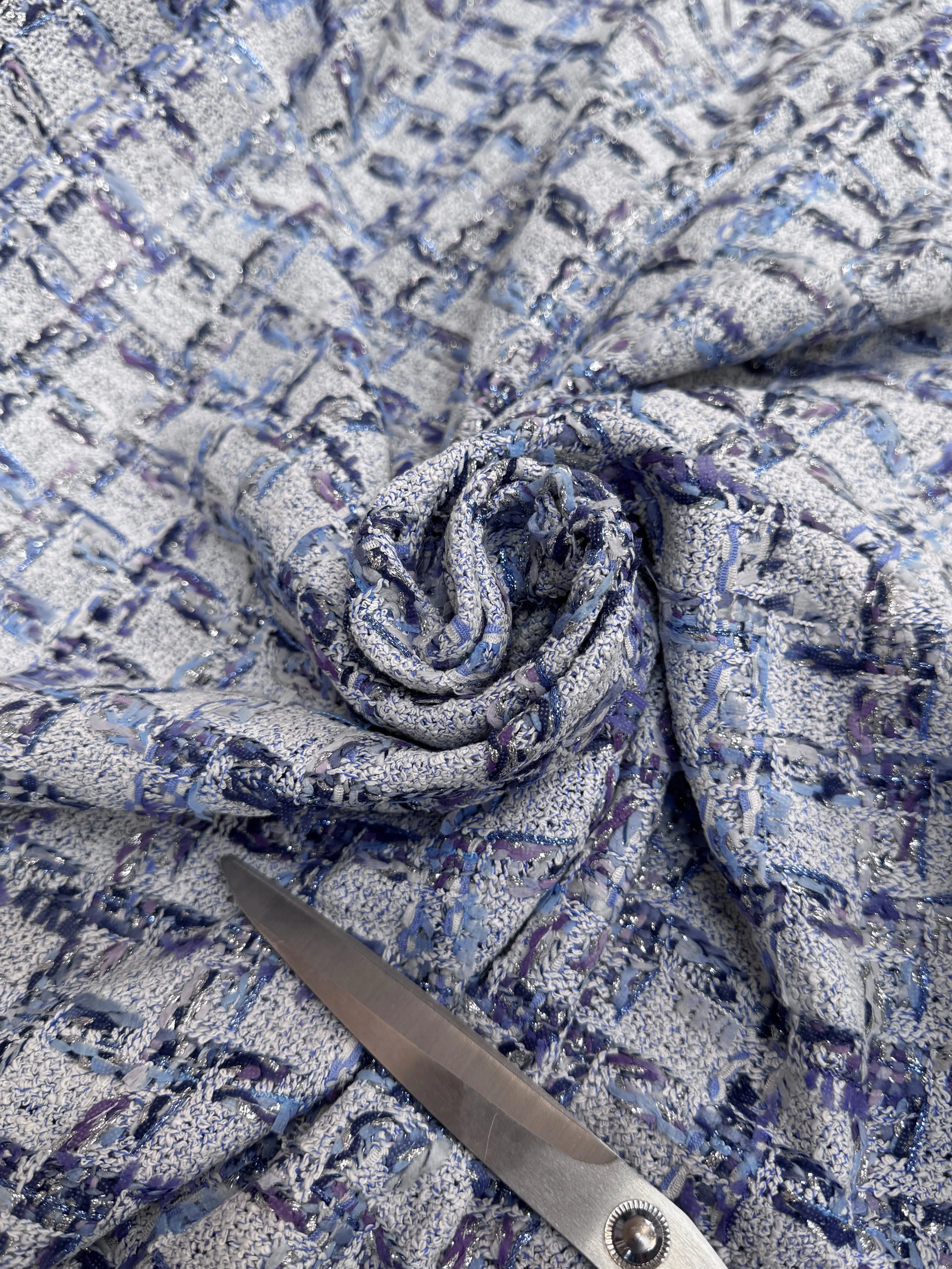 TWEED DE PRESTIGE MADE IN FRANCE CARREAUX AQUA THEME - My Little Coupon