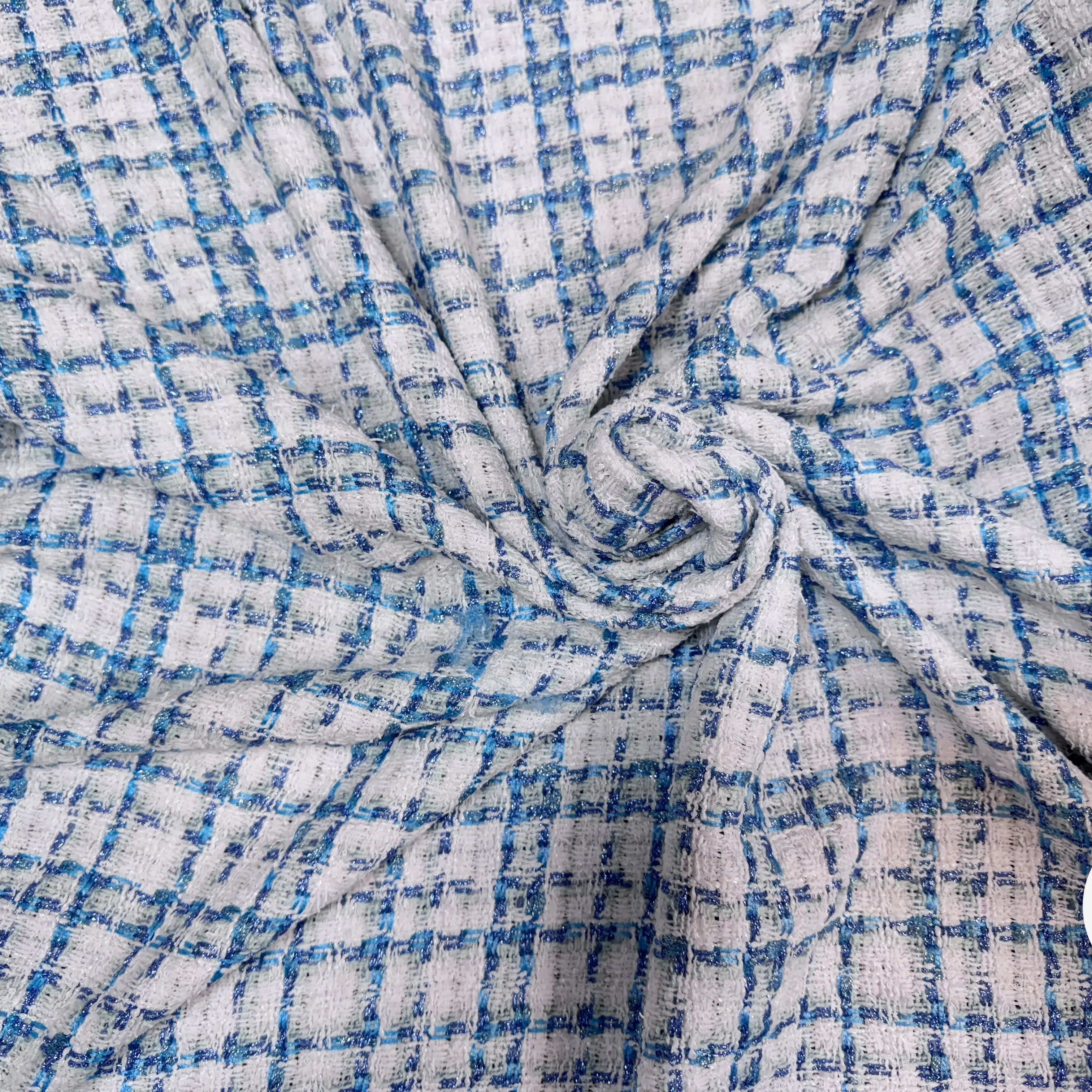 TWEED DE PRESTIGE MADE IN FRANCE OFF WHITE INDIGO - My Little Coupon