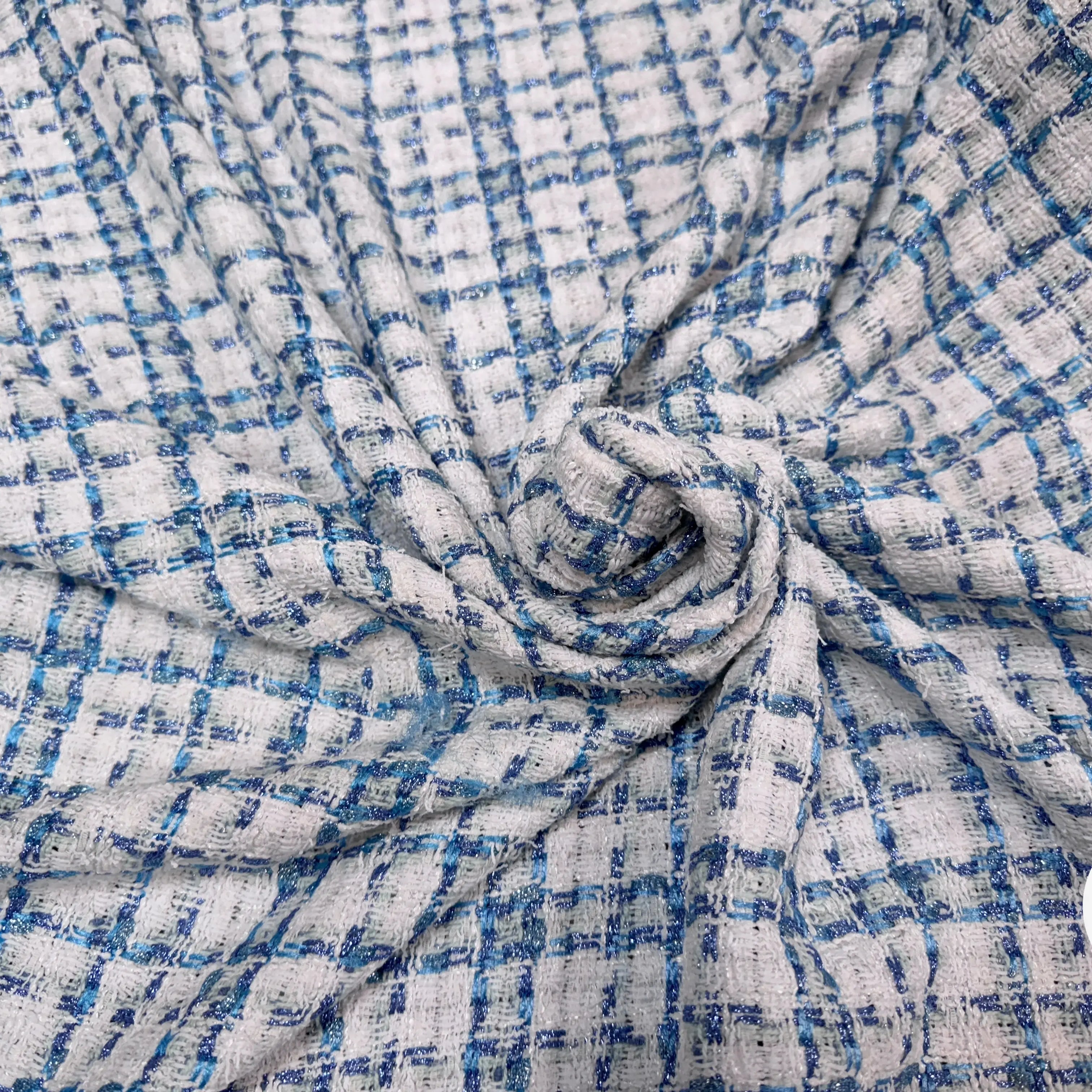 TWEED DE PRESTIGE MADE IN FRANCE OFF WHITE INDIGO - My Little Coupon