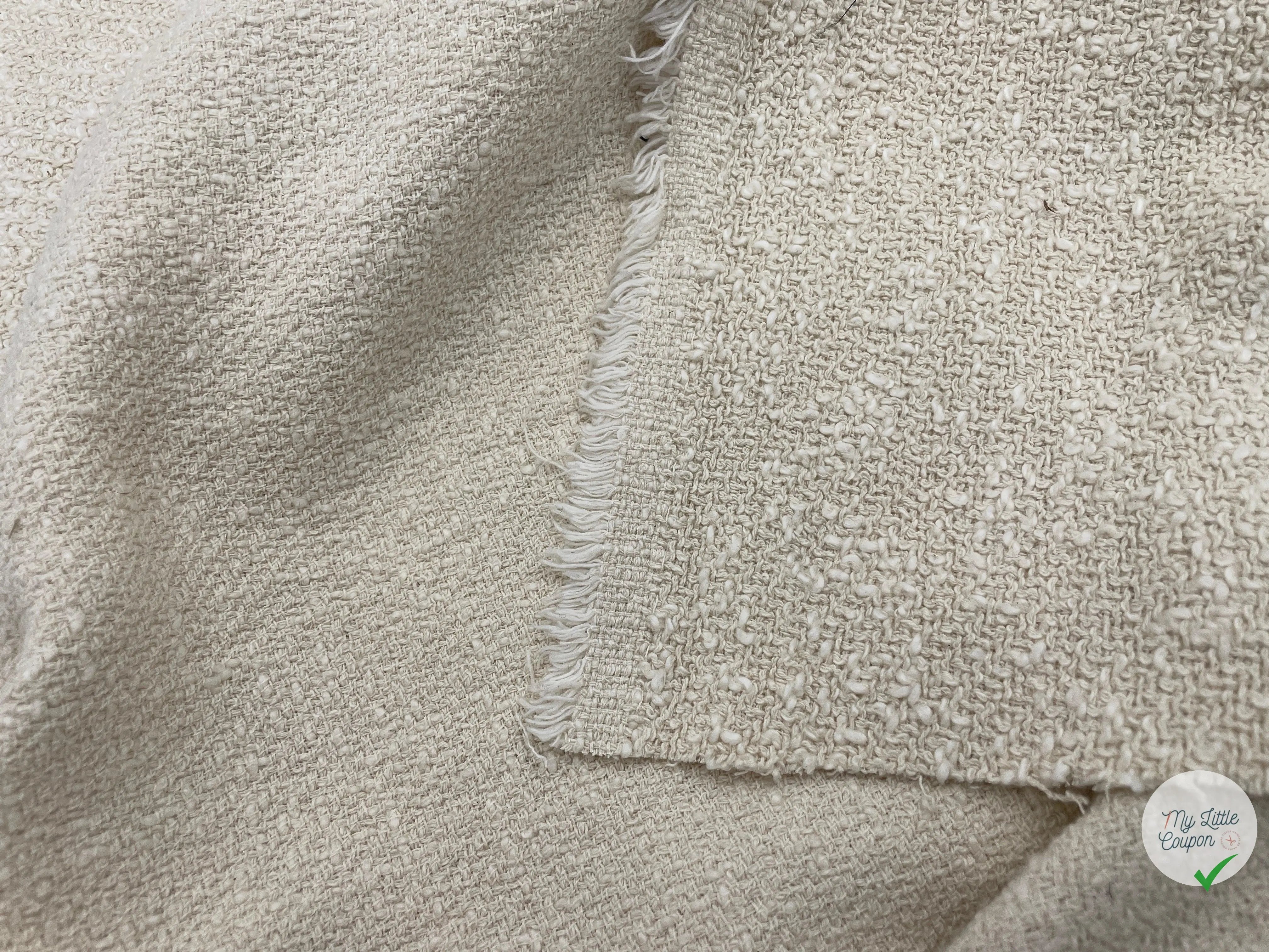 TWEED DE PRINTEMPS IVOIRE - coupon de 3 mĂštres - My Little Coupon - tissu - coudre