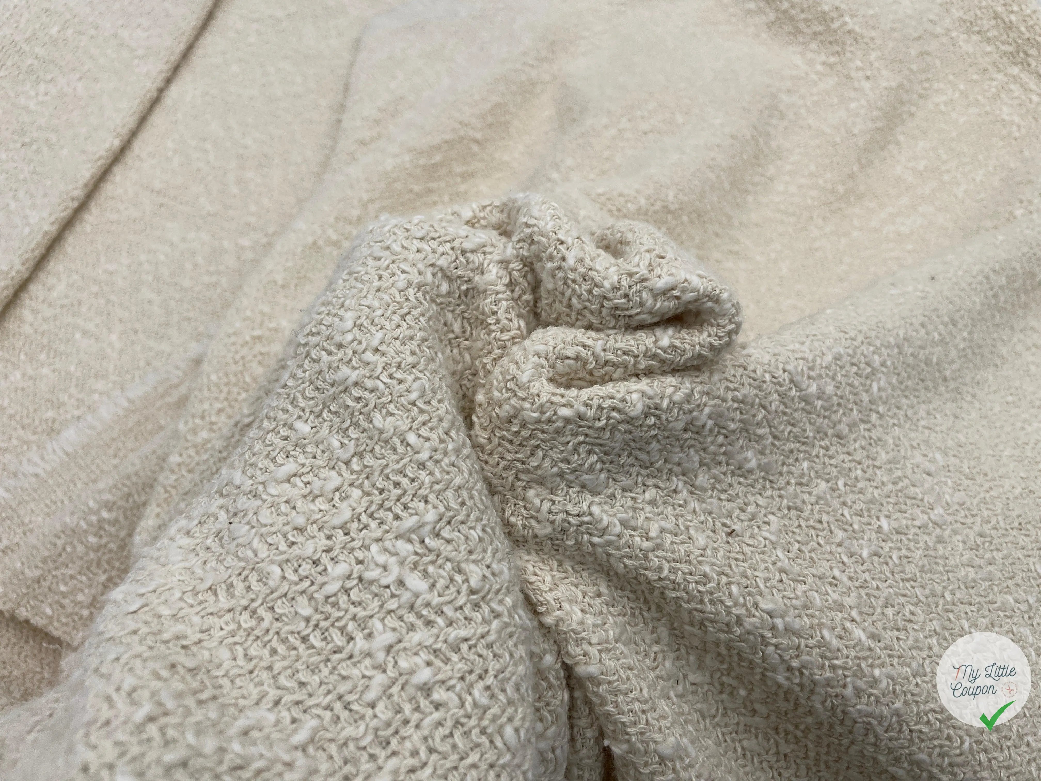 TWEED DE PRINTEMPS IVOIRE - coupon de 3 mĂštres - My Little Coupon - tissu - coudre