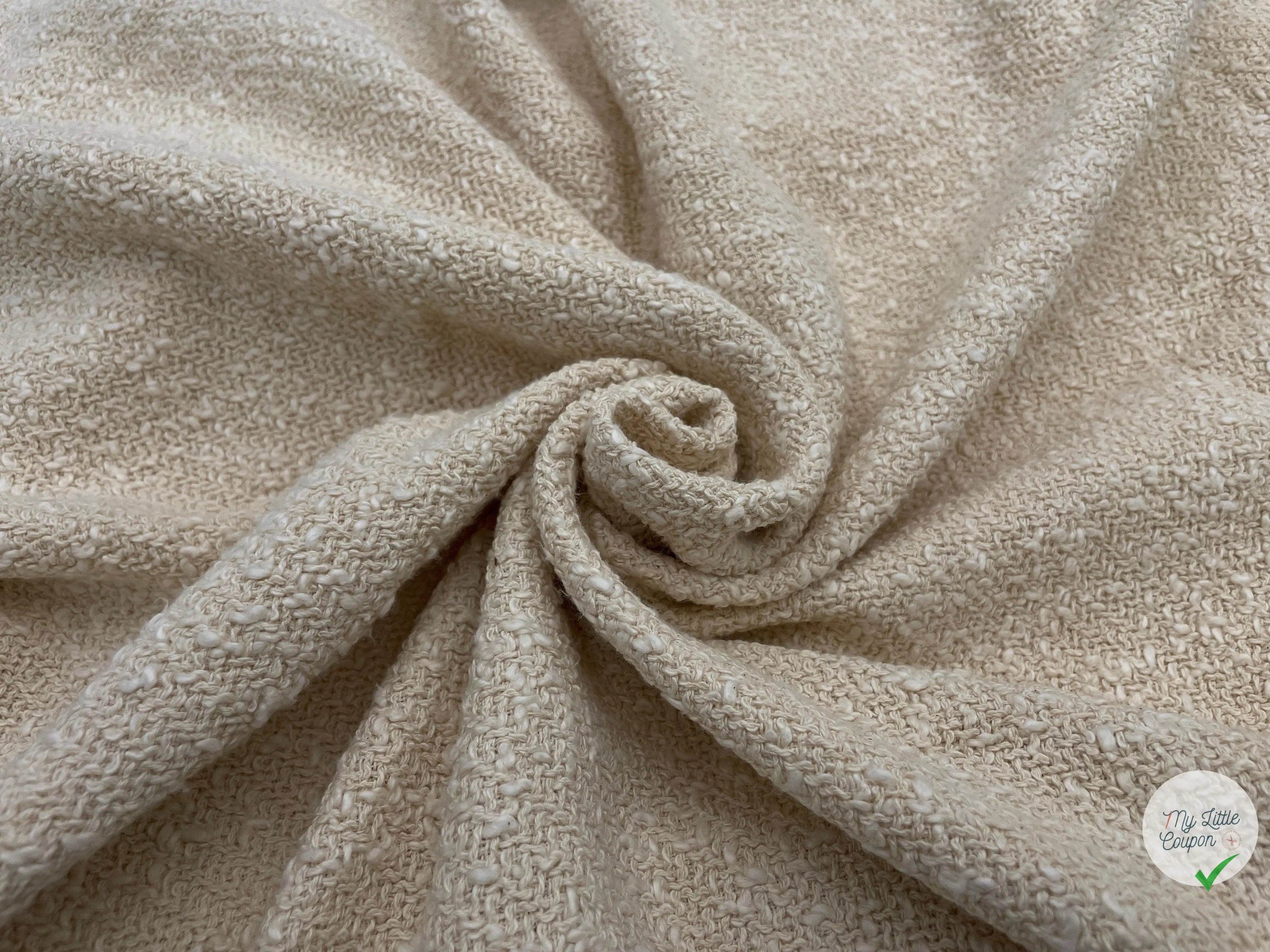 TWEED DE PRINTEMPS IVOIRE - coupon de 3 mĂštres - My Little Coupon - tissu - coudre