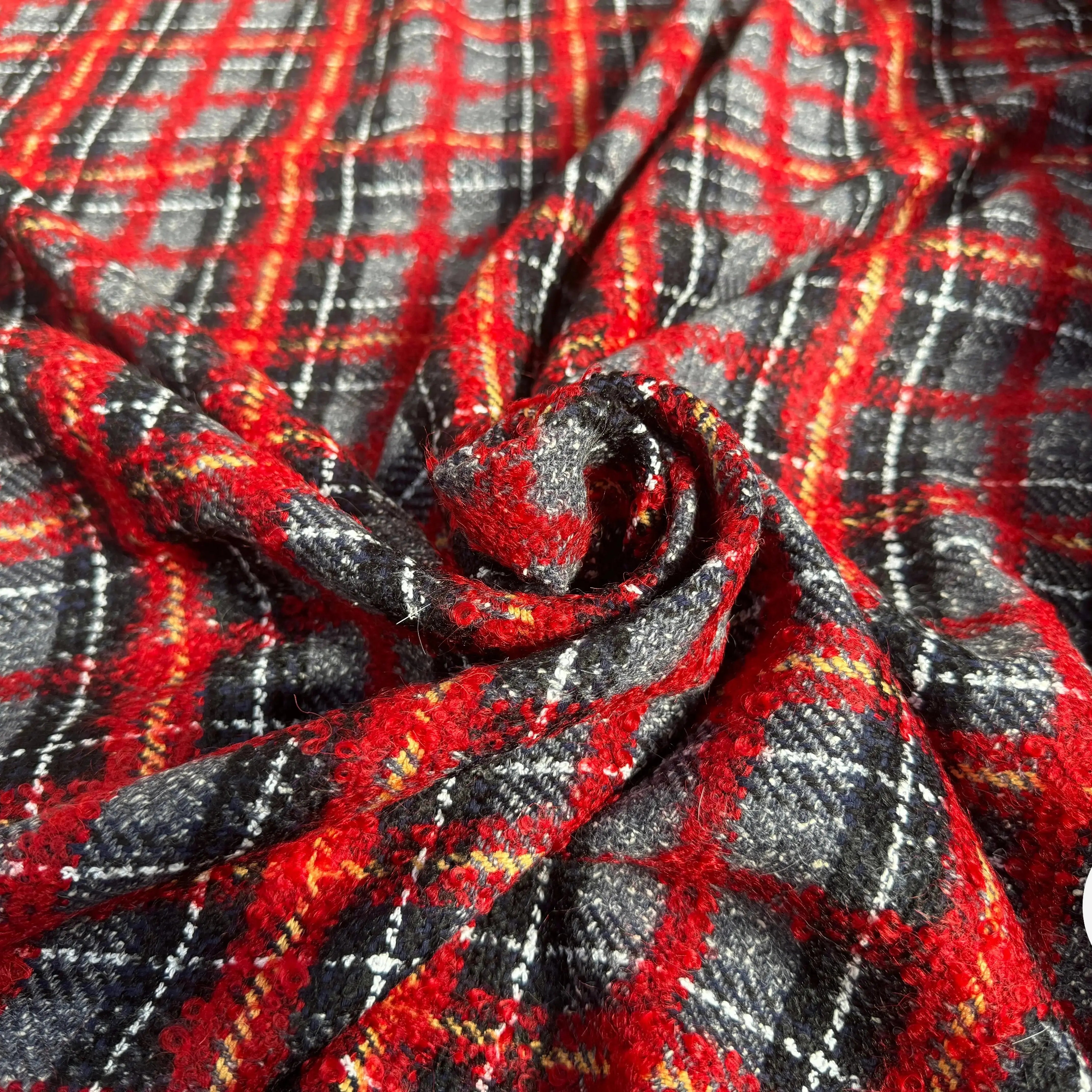 TWEED ÉCOSSAIS ÉCLAT ROUGE MADE IN FRANCE - My Little Coupon