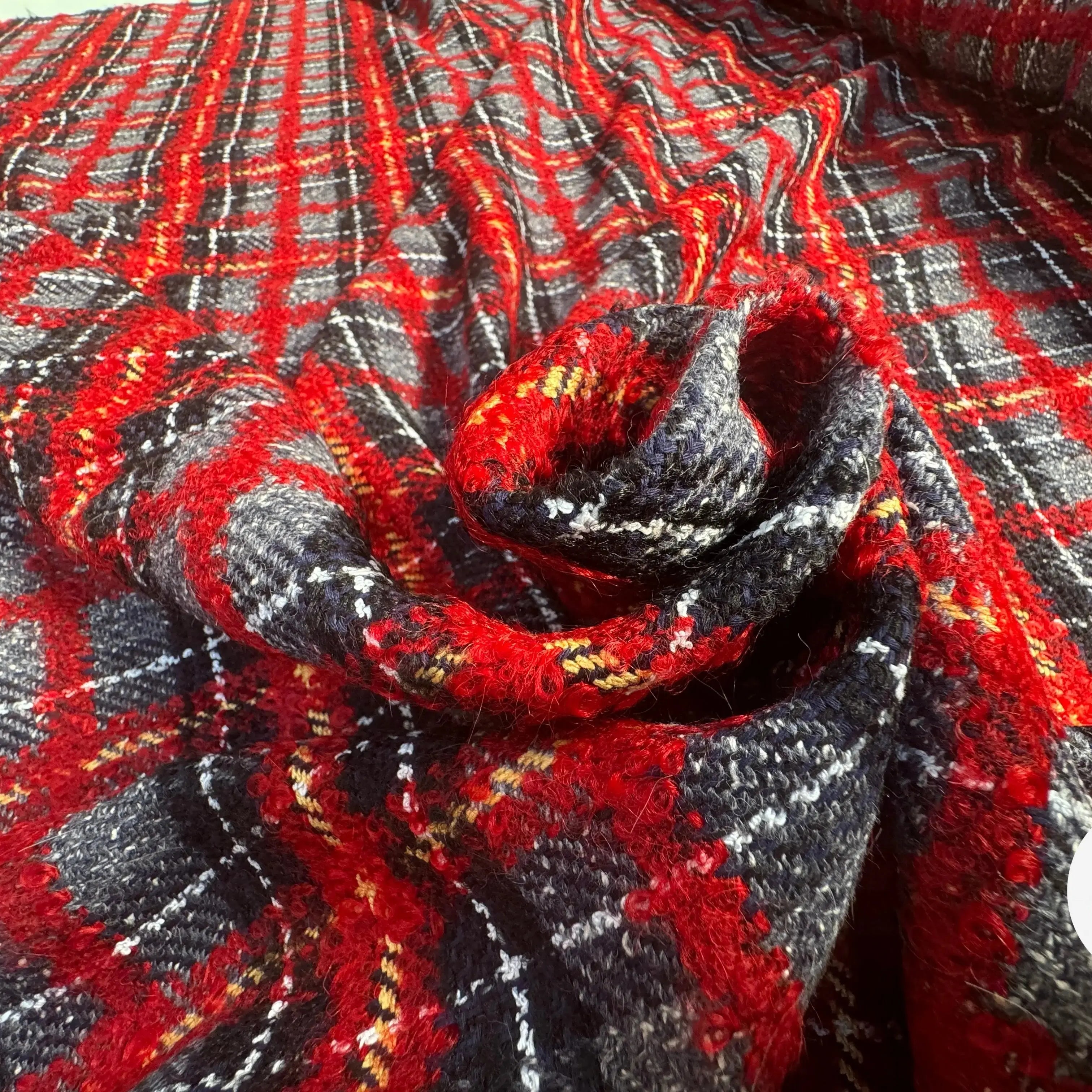 TWEED ÉCOSSAIS ÉCLAT ROUGE MADE IN FRANCE - My Little Coupon