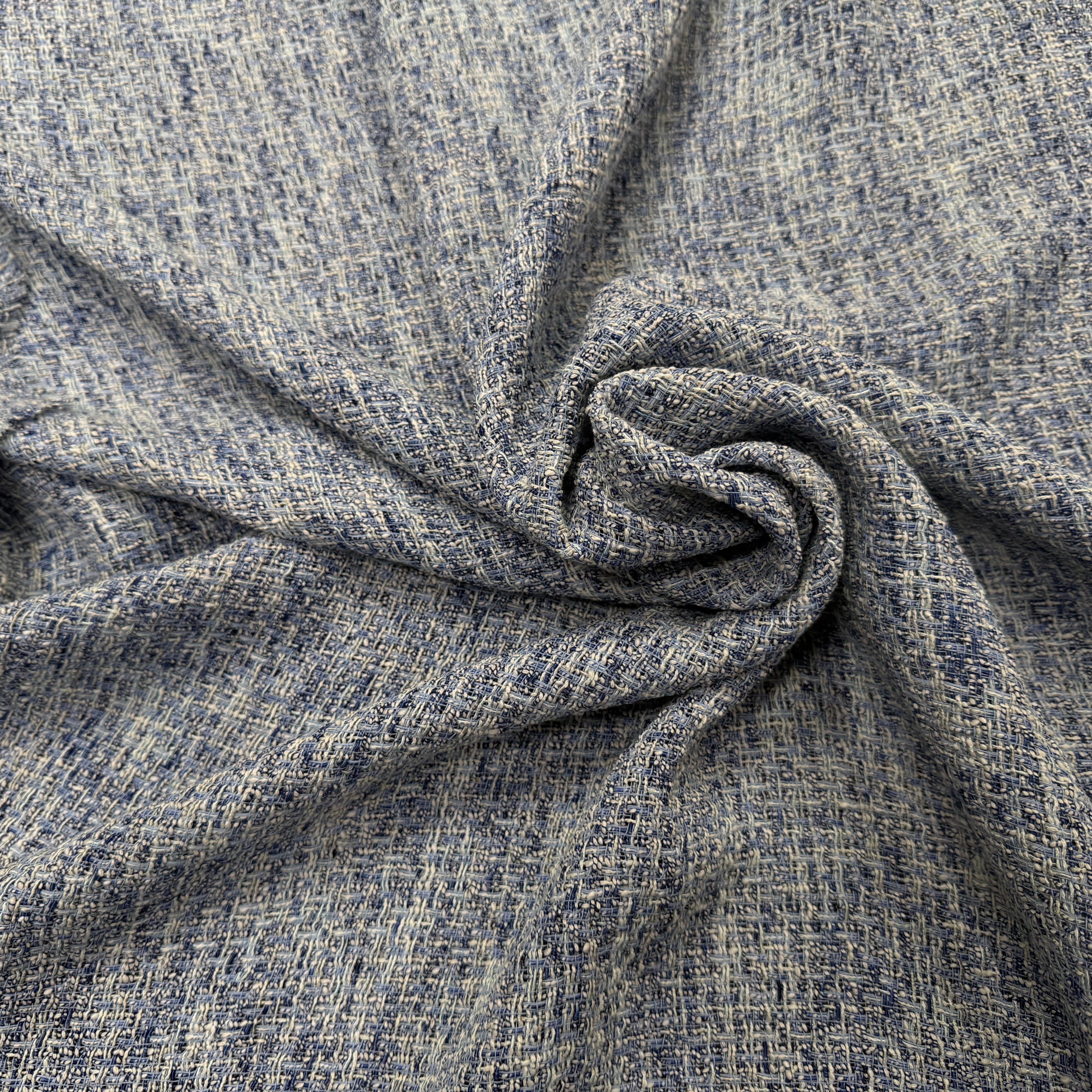 TWEED ÉTÉ COTON VISCOSE BLEU - My Little Coupon