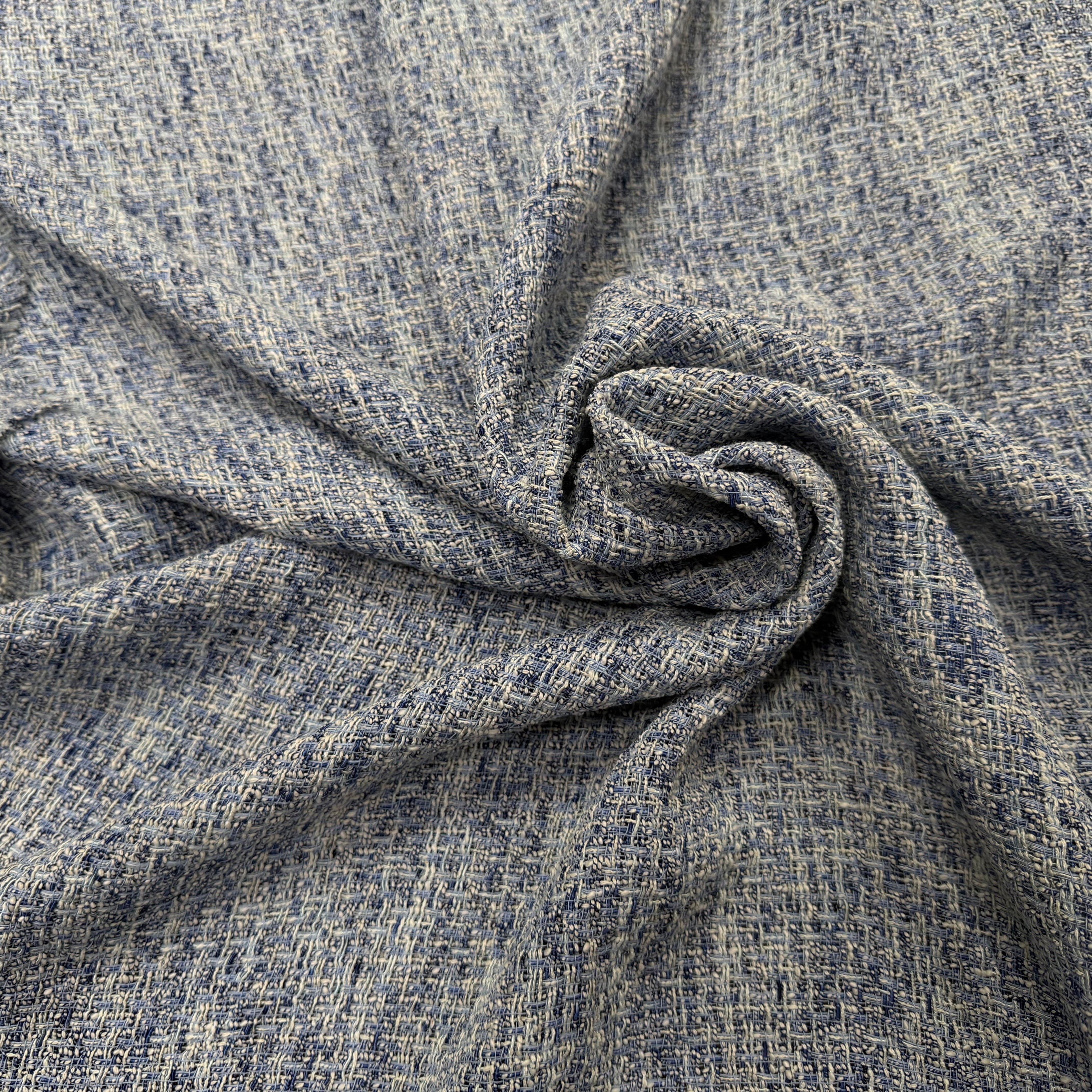 TWEED ÉTÉ COTON VISCOSE BLEU - My Little Coupon