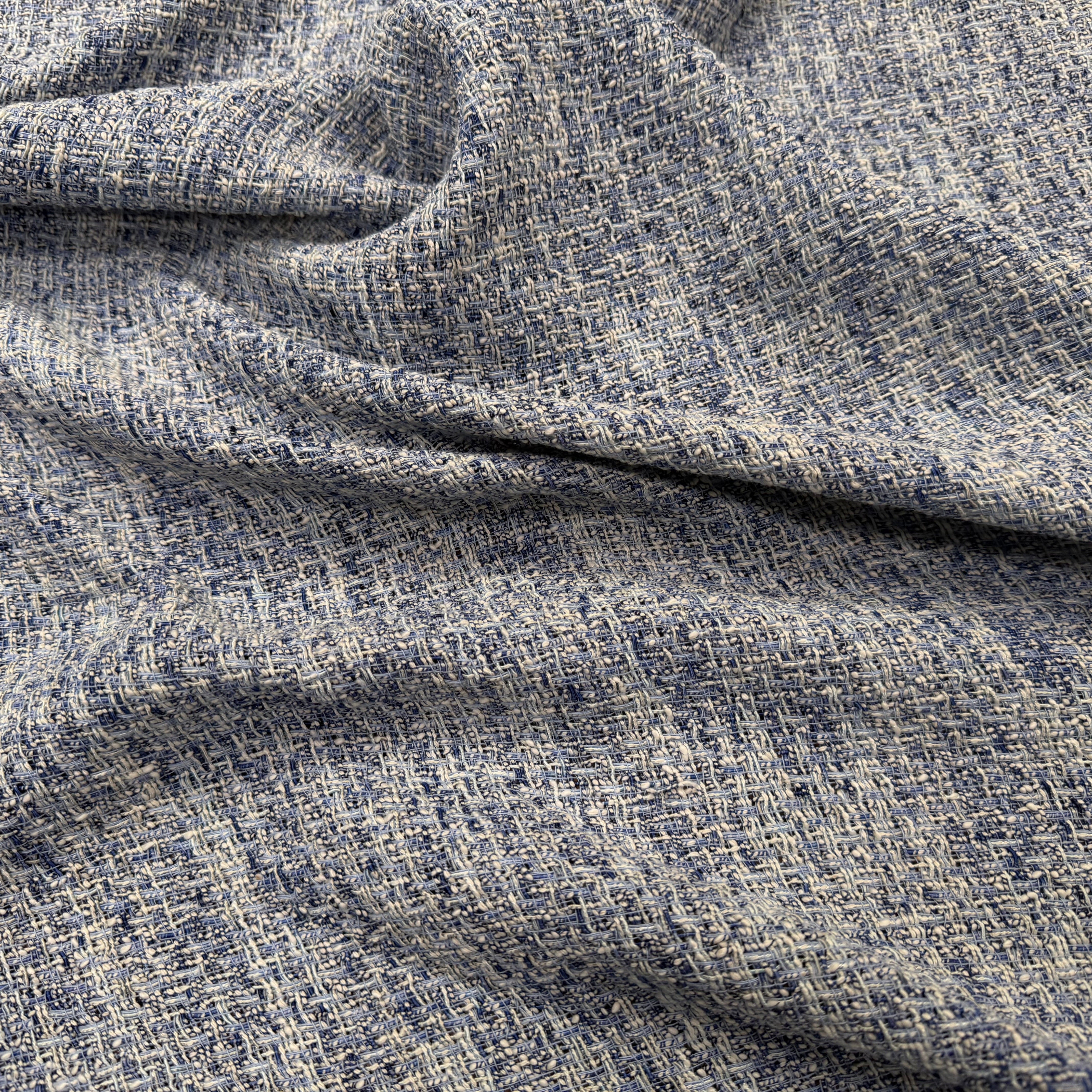TWEED ÉTÉ COTON VISCOSE BLEU - My Little Coupon