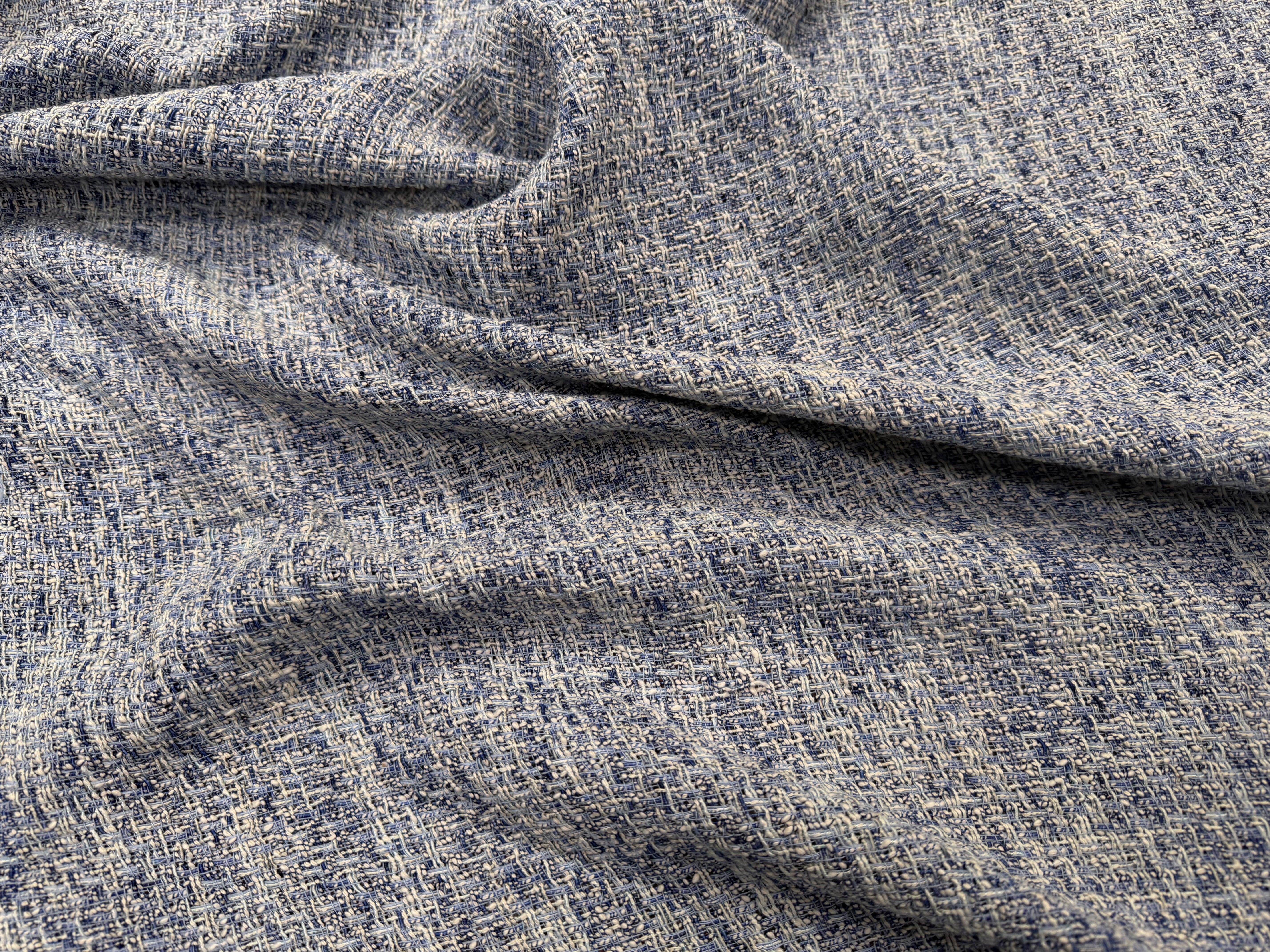 TWEED ÉTÉ COTON VISCOSE BLEU - My Little Coupon