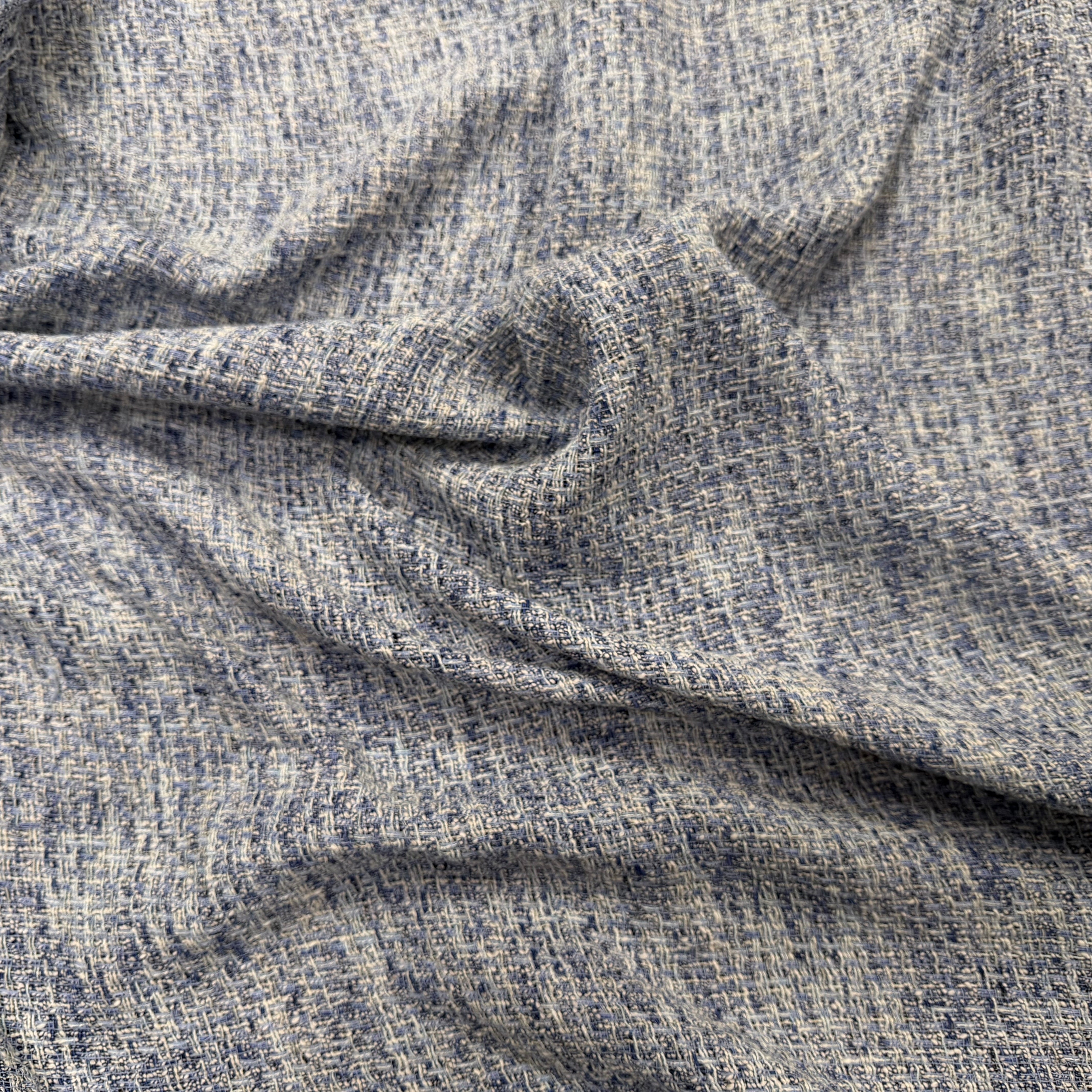 TWEED ÉTÉ COTON VISCOSE BLEU - My Little Coupon