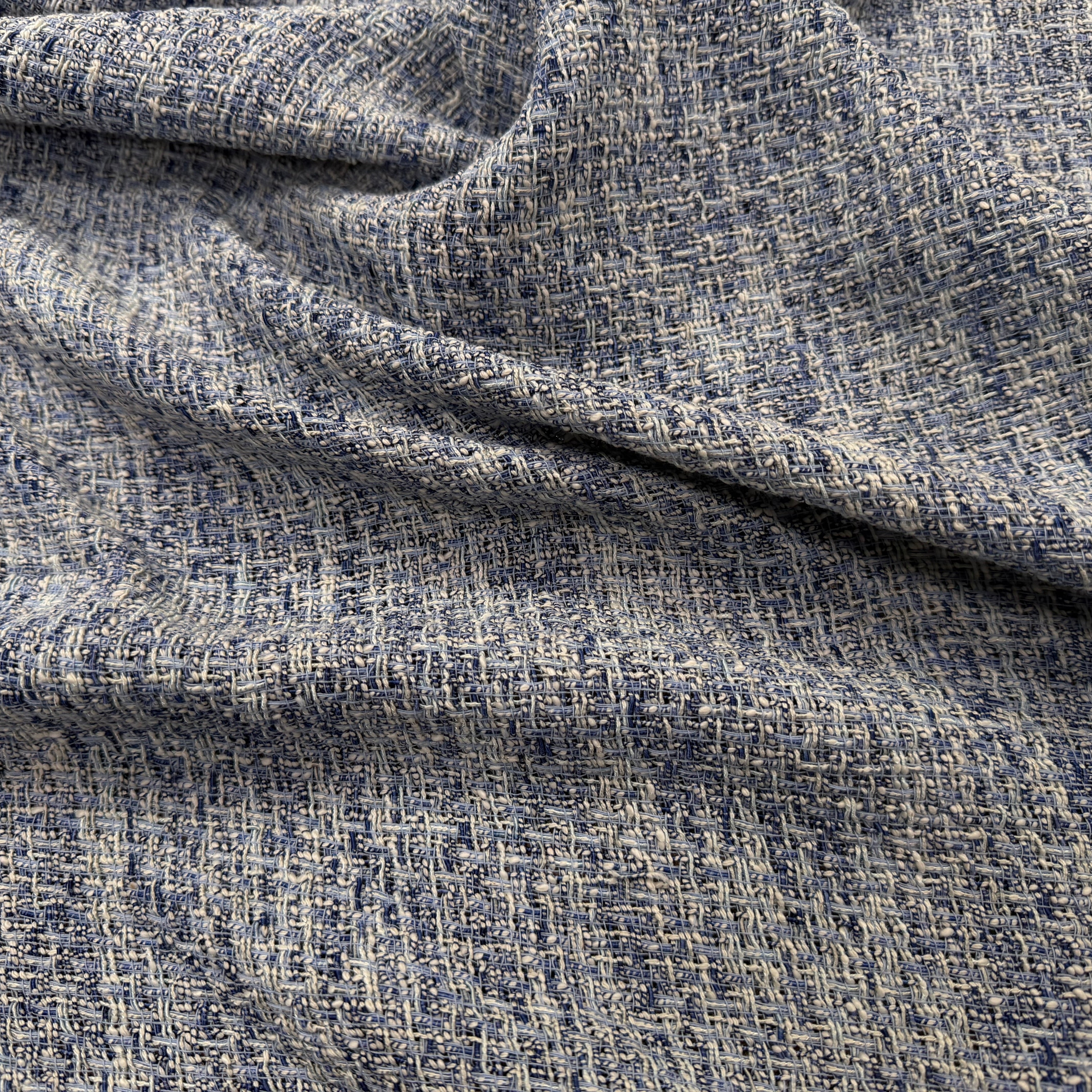TWEED ÉTÉ COTON VISCOSE BLEU - My Little Coupon
