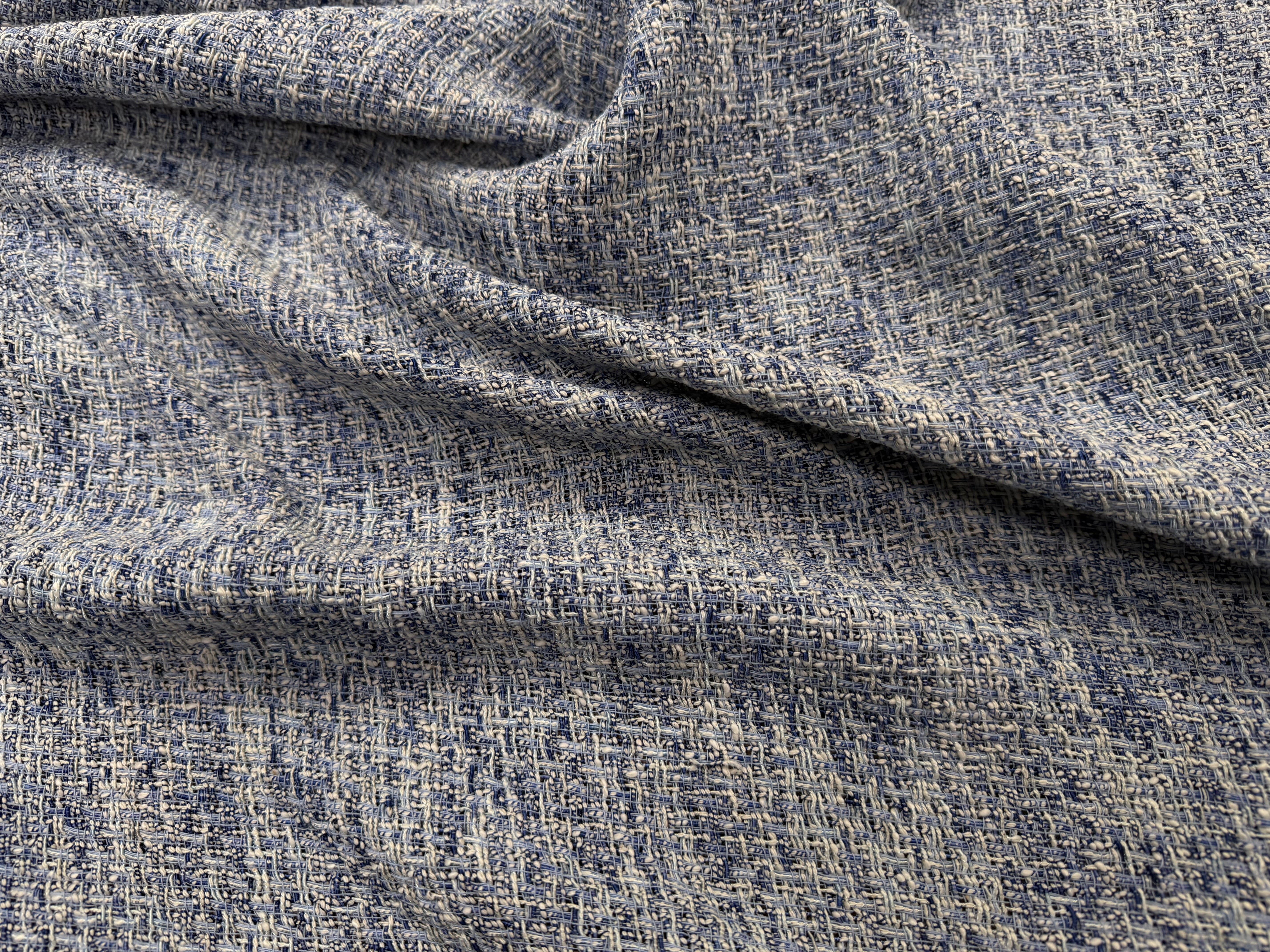 TWEED ÉTÉ COTON VISCOSE BLEU - My Little Coupon