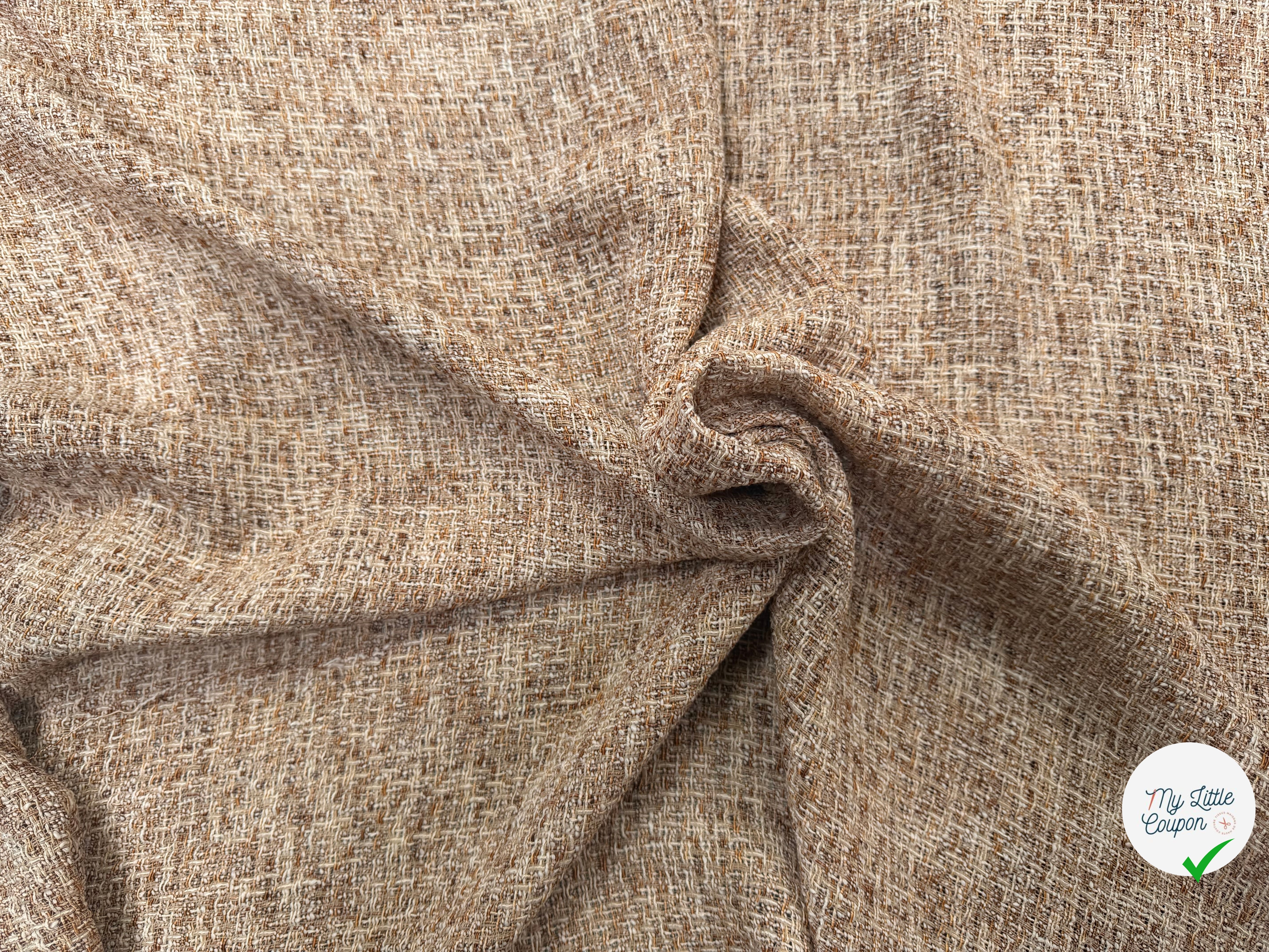 TWEED ÉTÉ COTON VISCOSE MIEL - My Little Coupon