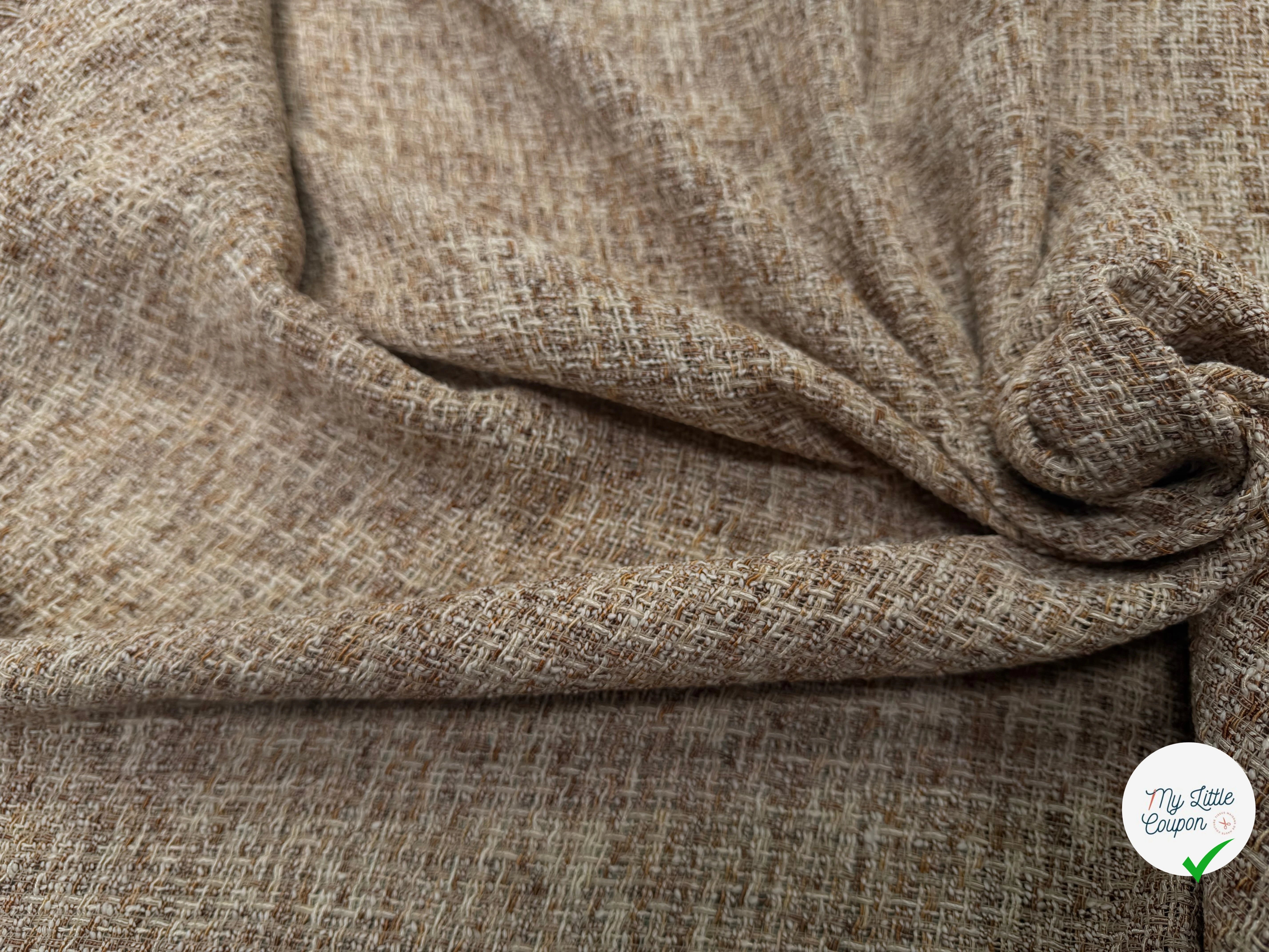 TWEED ÉTÉ COTON VISCOSE MIEL - My Little Coupon