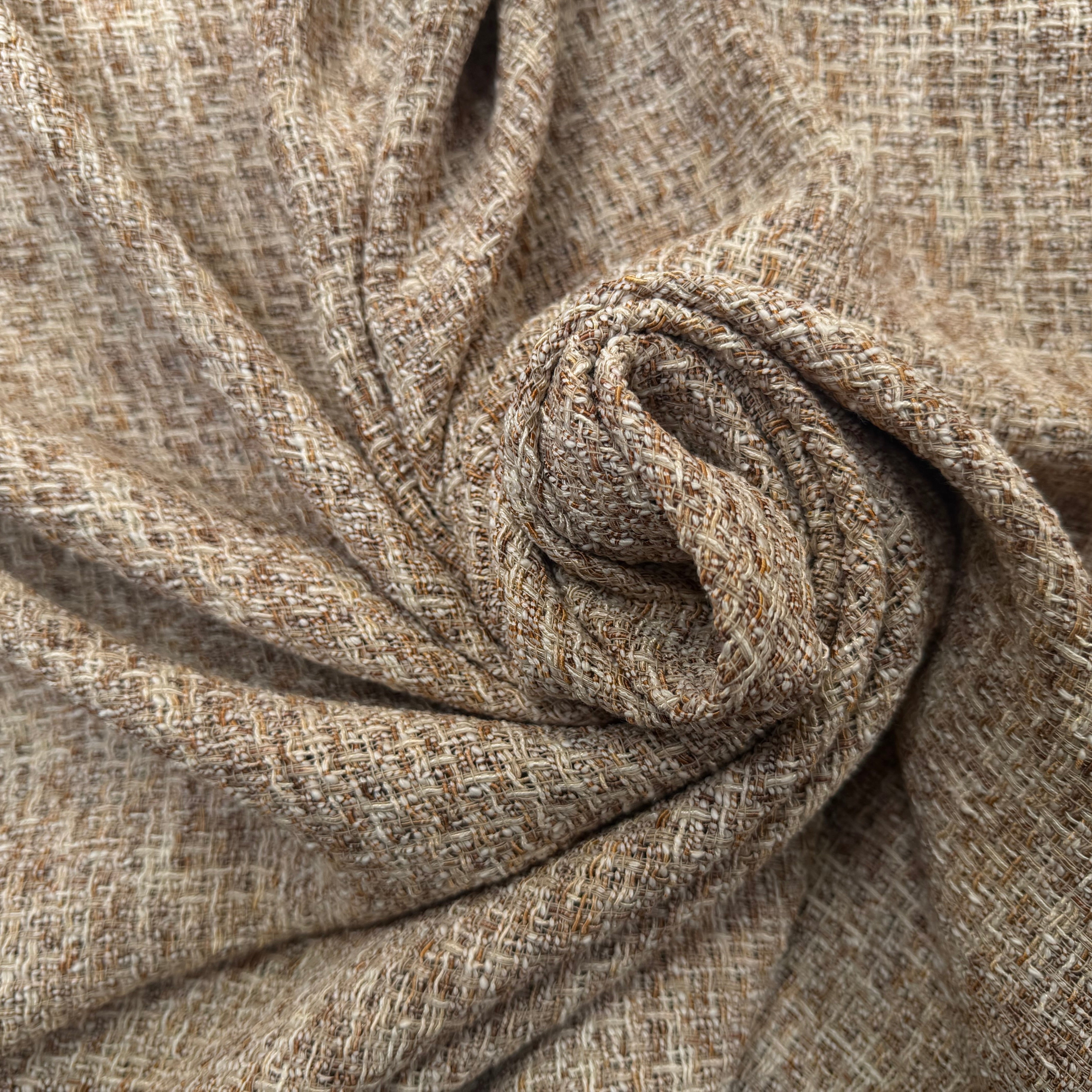 TWEED ÉTÉ COTON VISCOSE MIEL - My Little Coupon