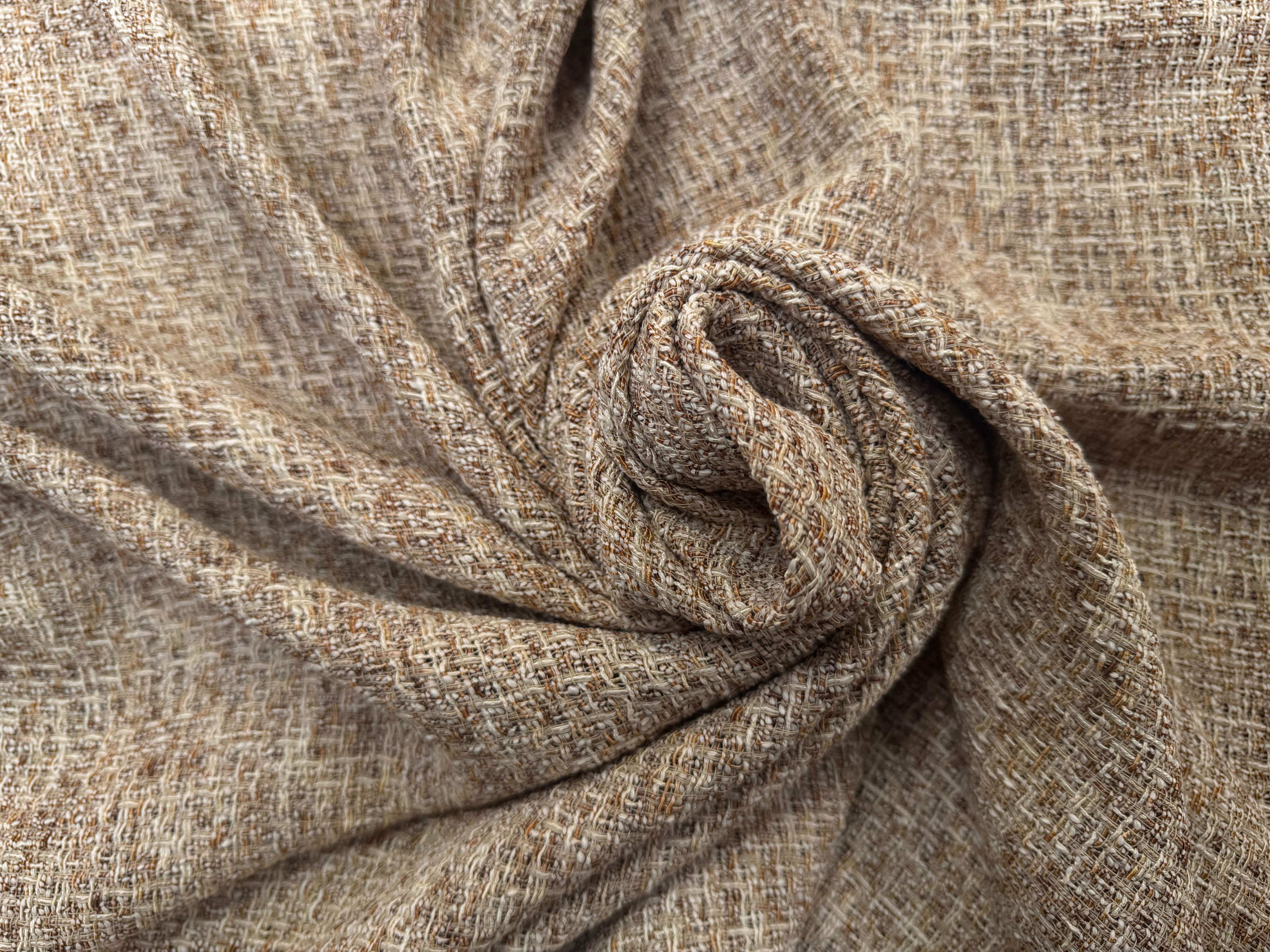 TWEED ÉTÉ COTON VISCOSE MIEL - My Little Coupon