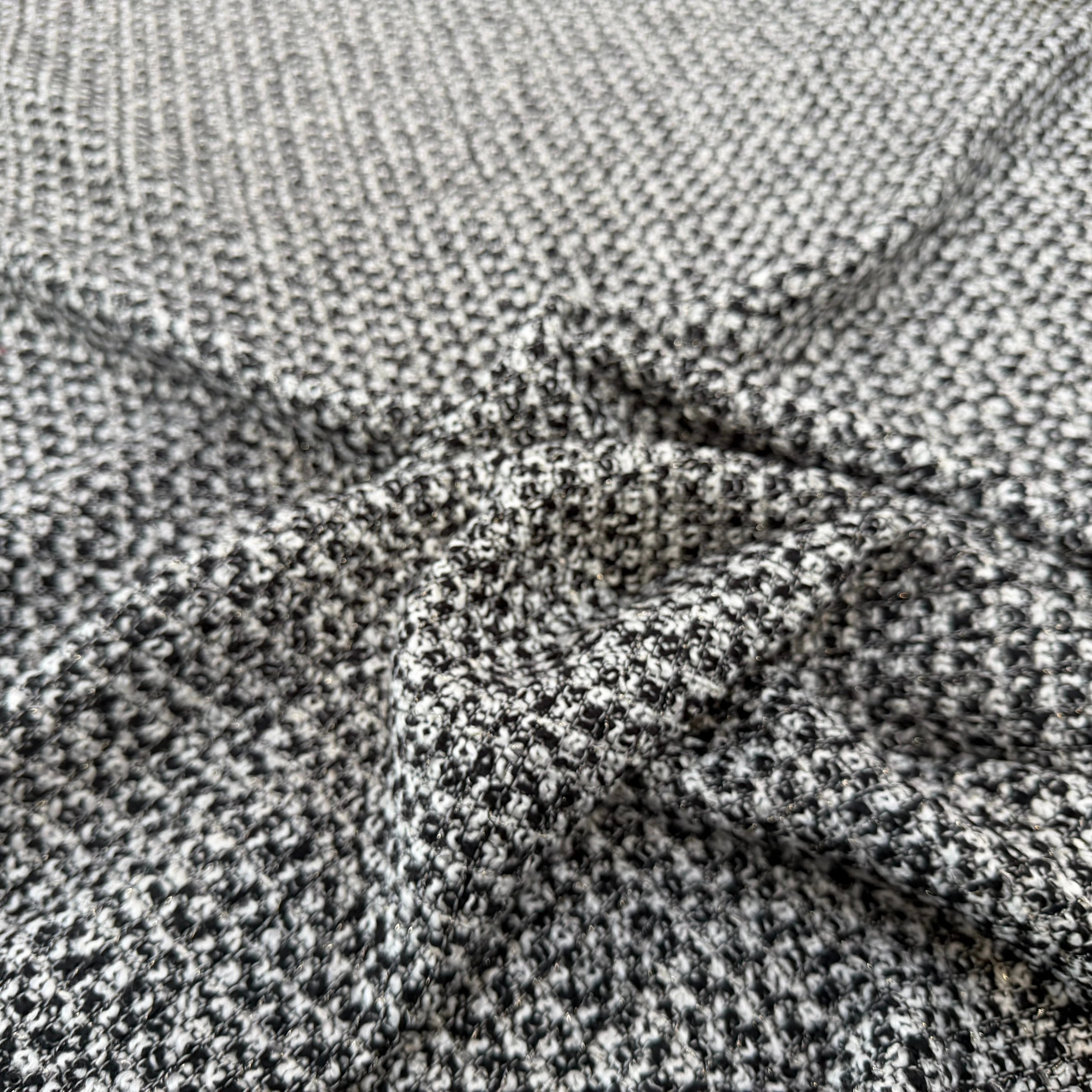 TWEED LAINE NOIR BLANC LUREX - My Little Coupon
