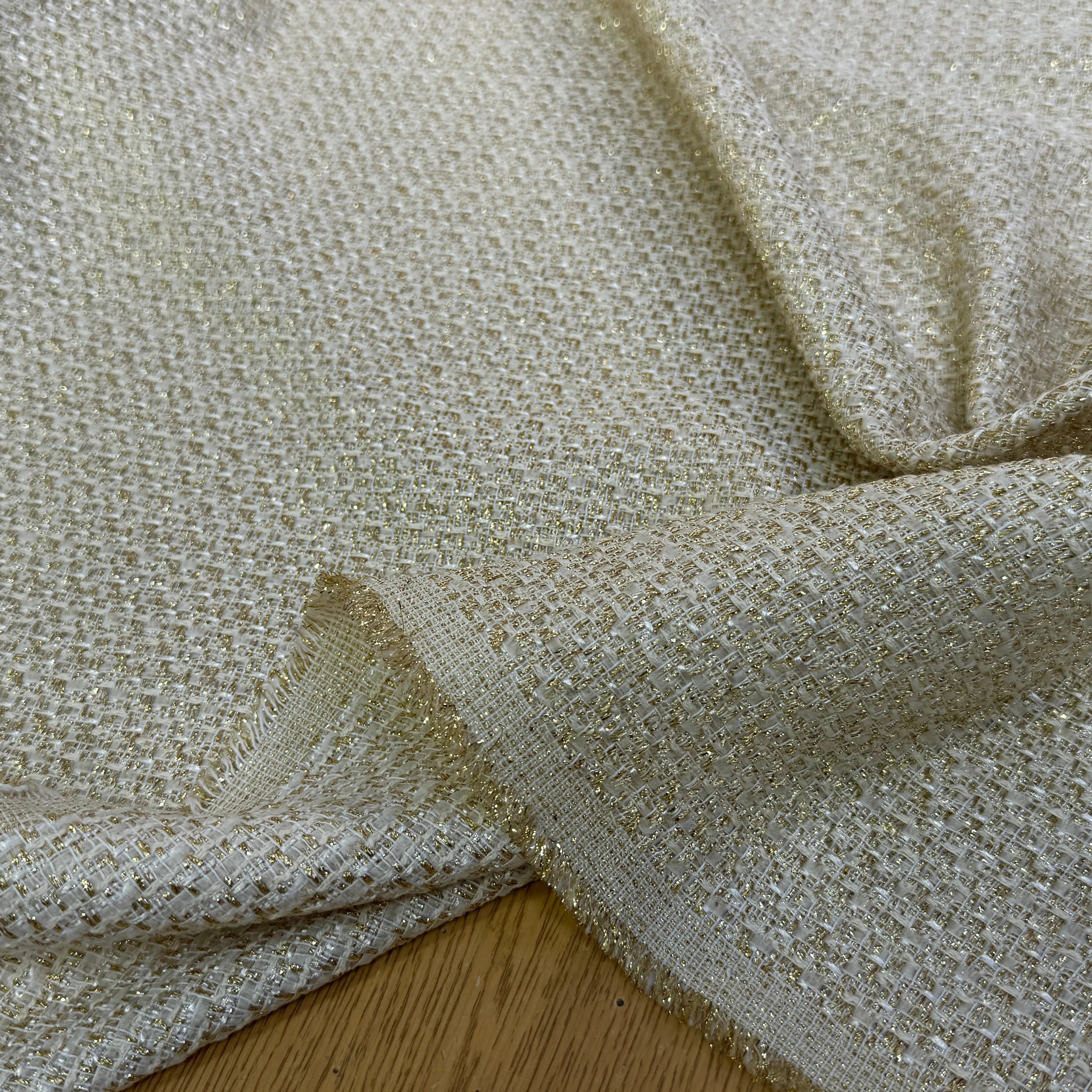 TWEED MI-SAISON 75% COTON VANILLE - My Little Coupon