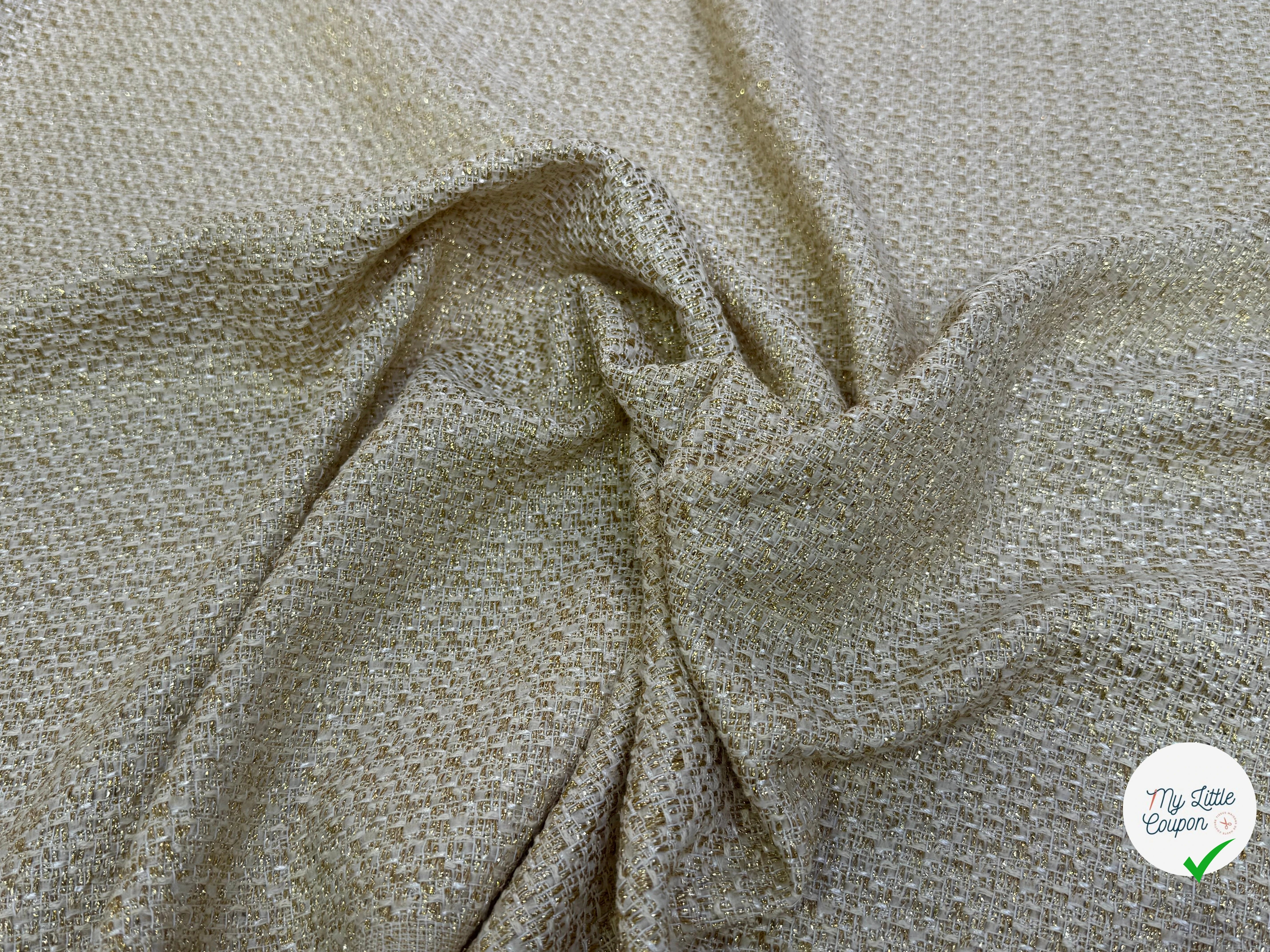 TWEED MI-SAISON 75% COTON VANILLE - My Little Coupon