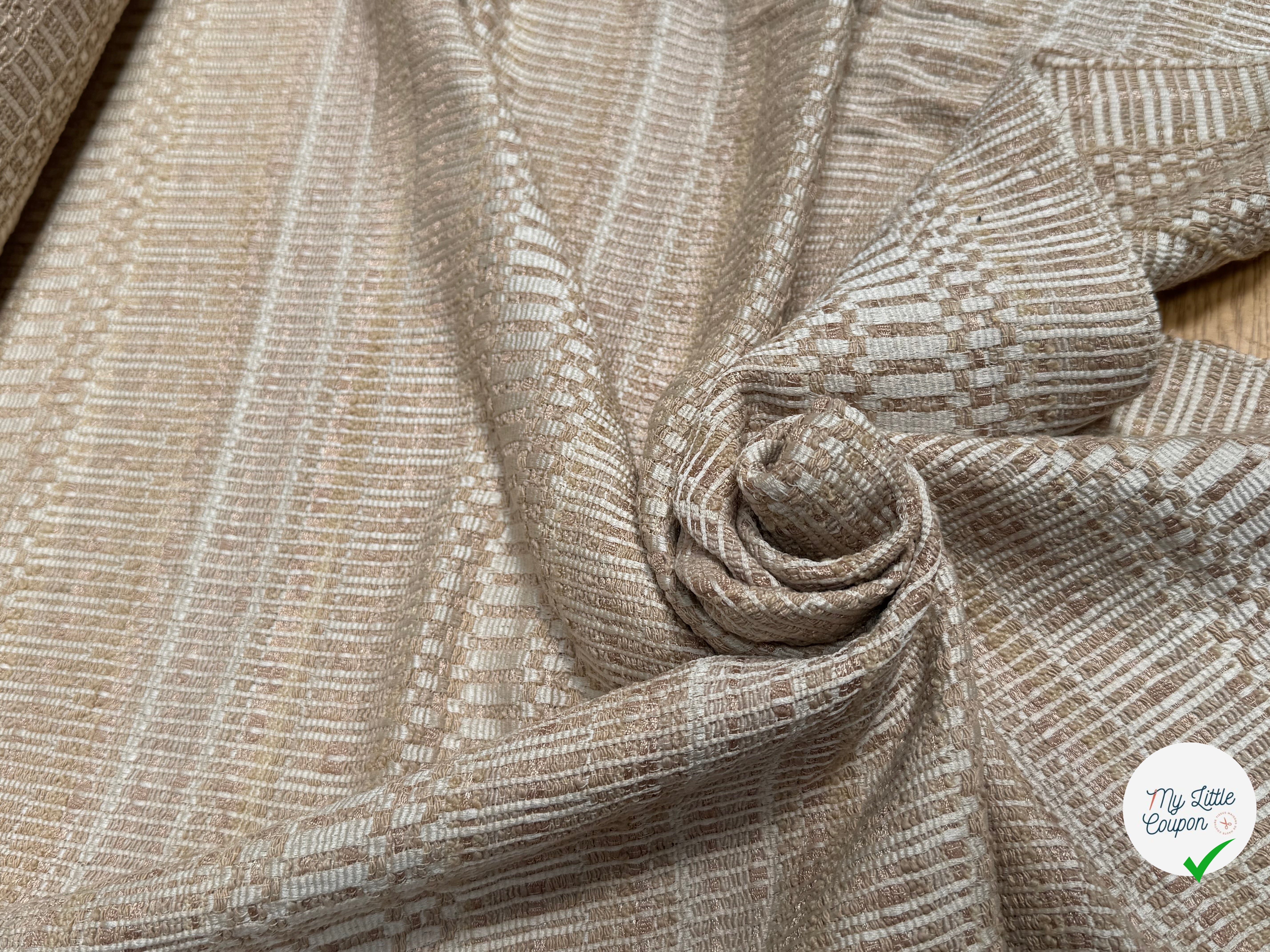 TWEED MI-SAISON 83% COTON BEIGE - My Little Coupon