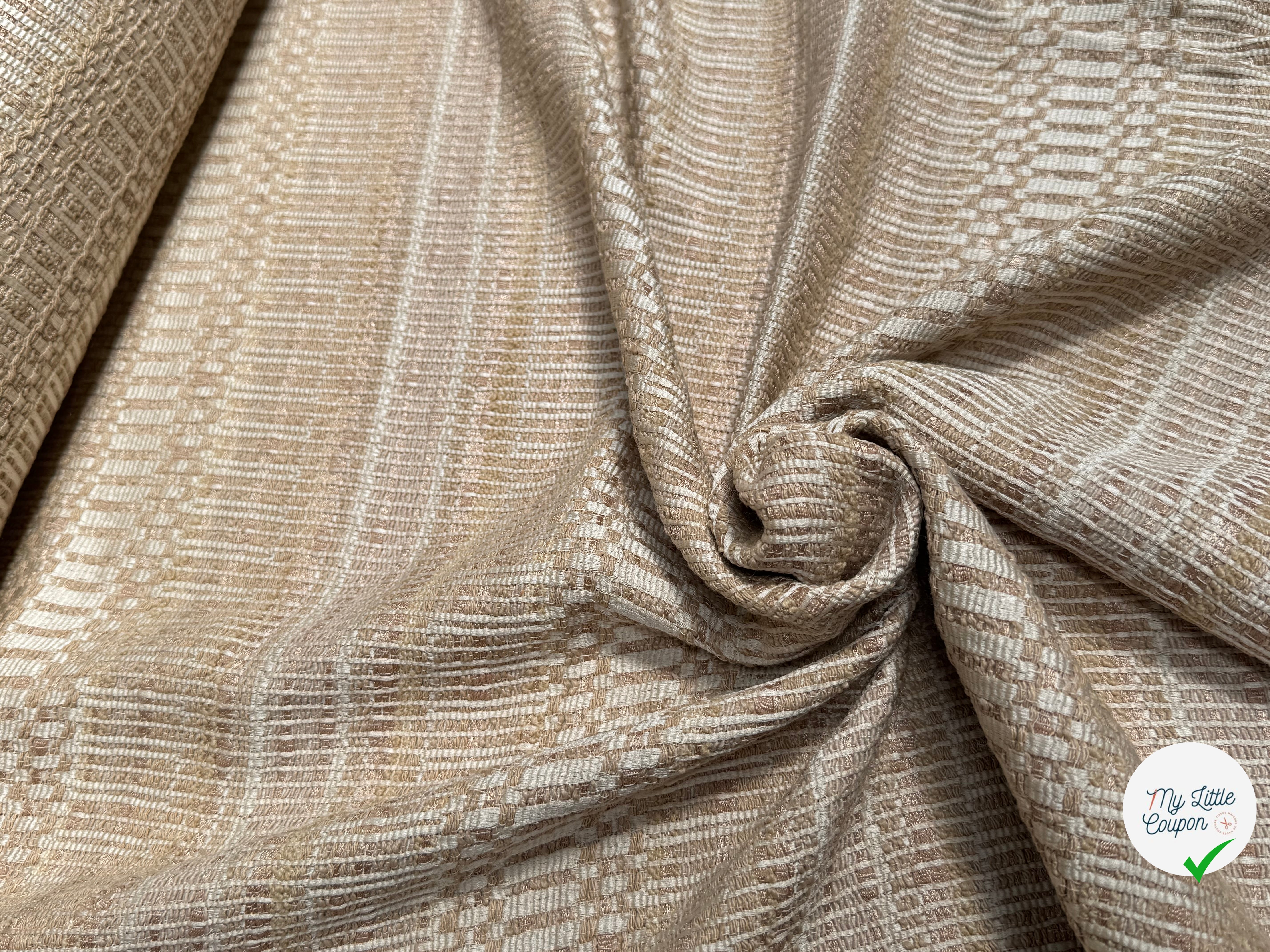 TWEED MI-SAISON 83% COTON BEIGE - My Little Coupon