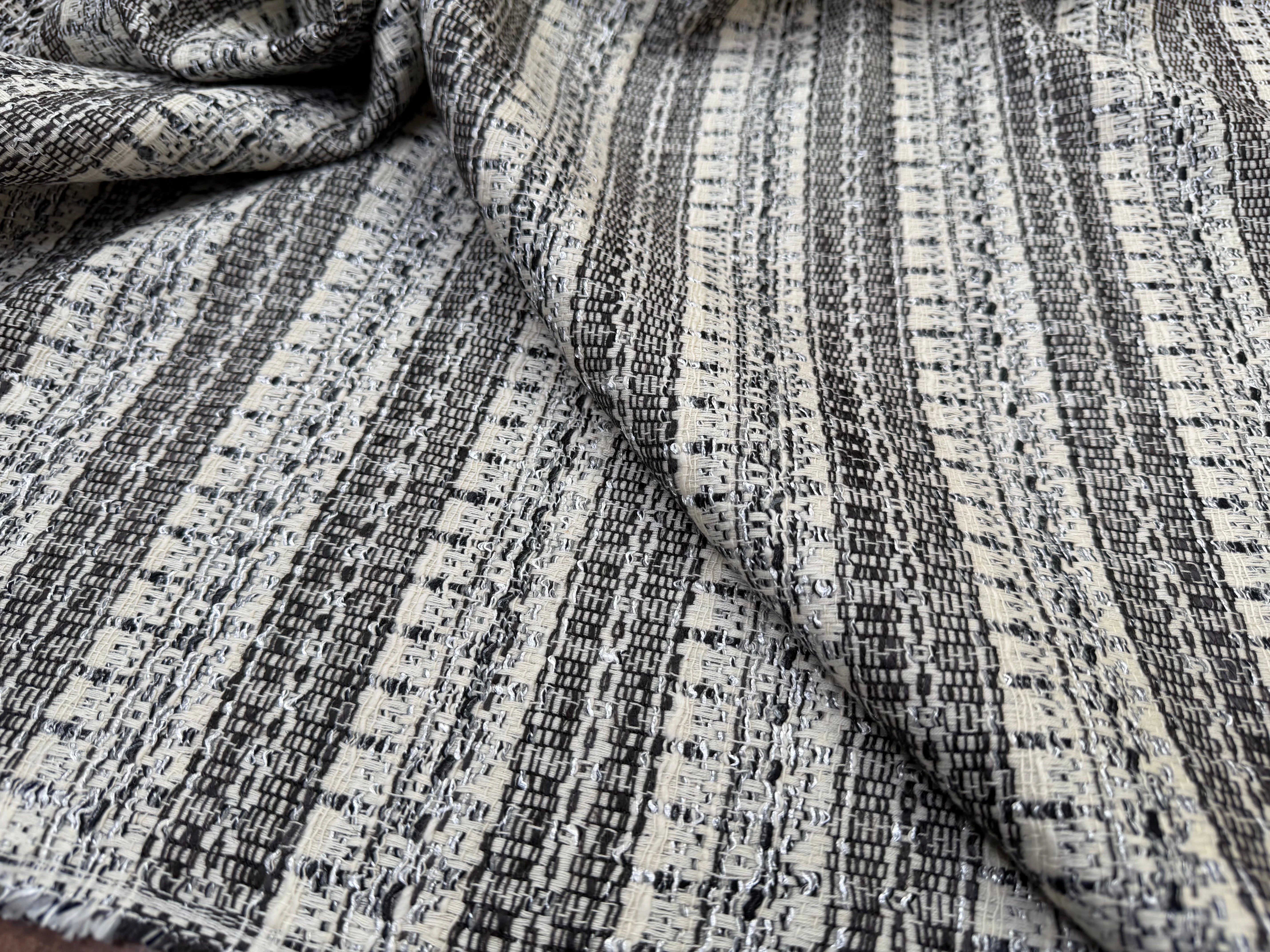 TWEED MI SAISON CHIC BLANC CASSÉ ARGENT - My Little Coupon