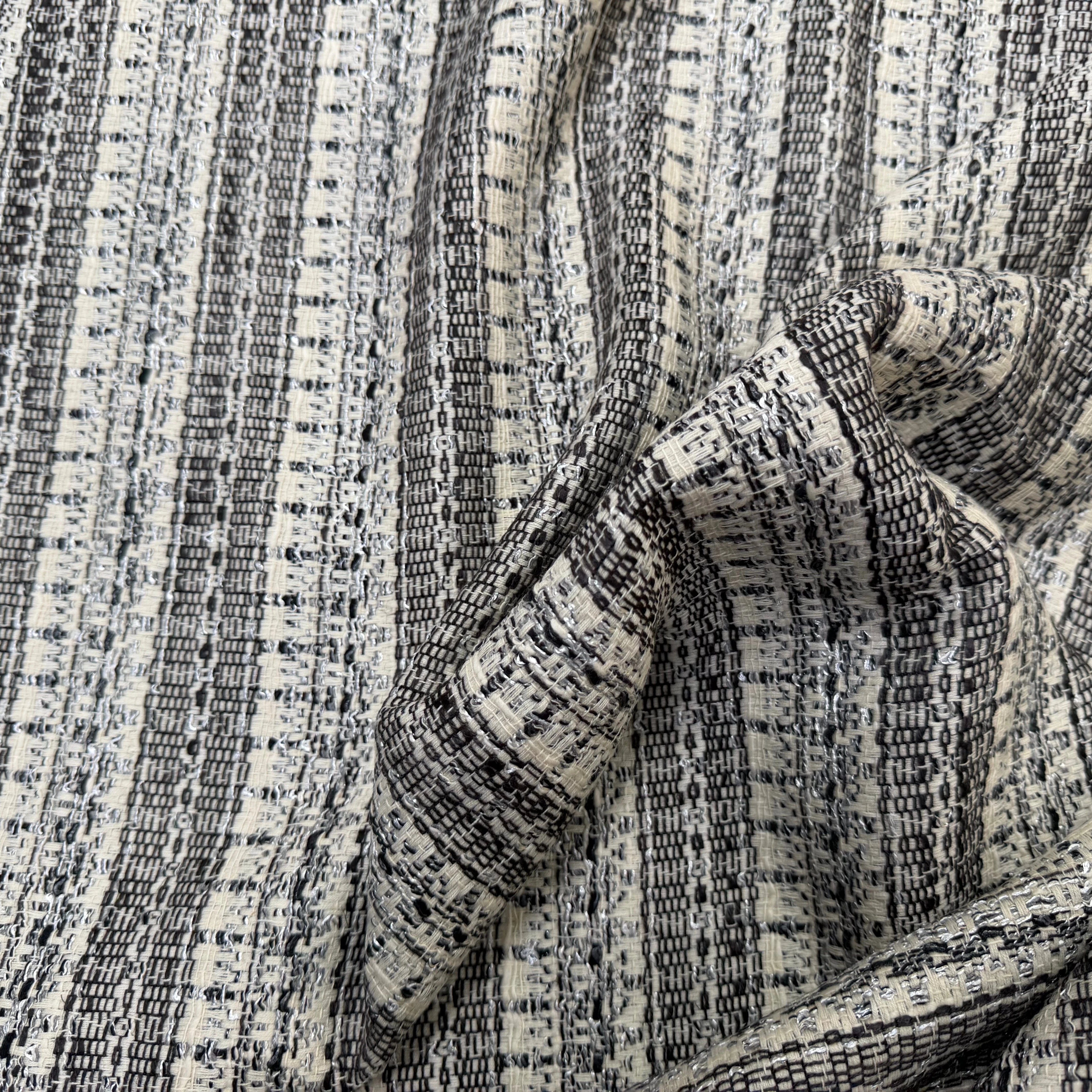 TWEED MI SAISON CHIC BLANC CASSÉ ARGENT - My Little Coupon