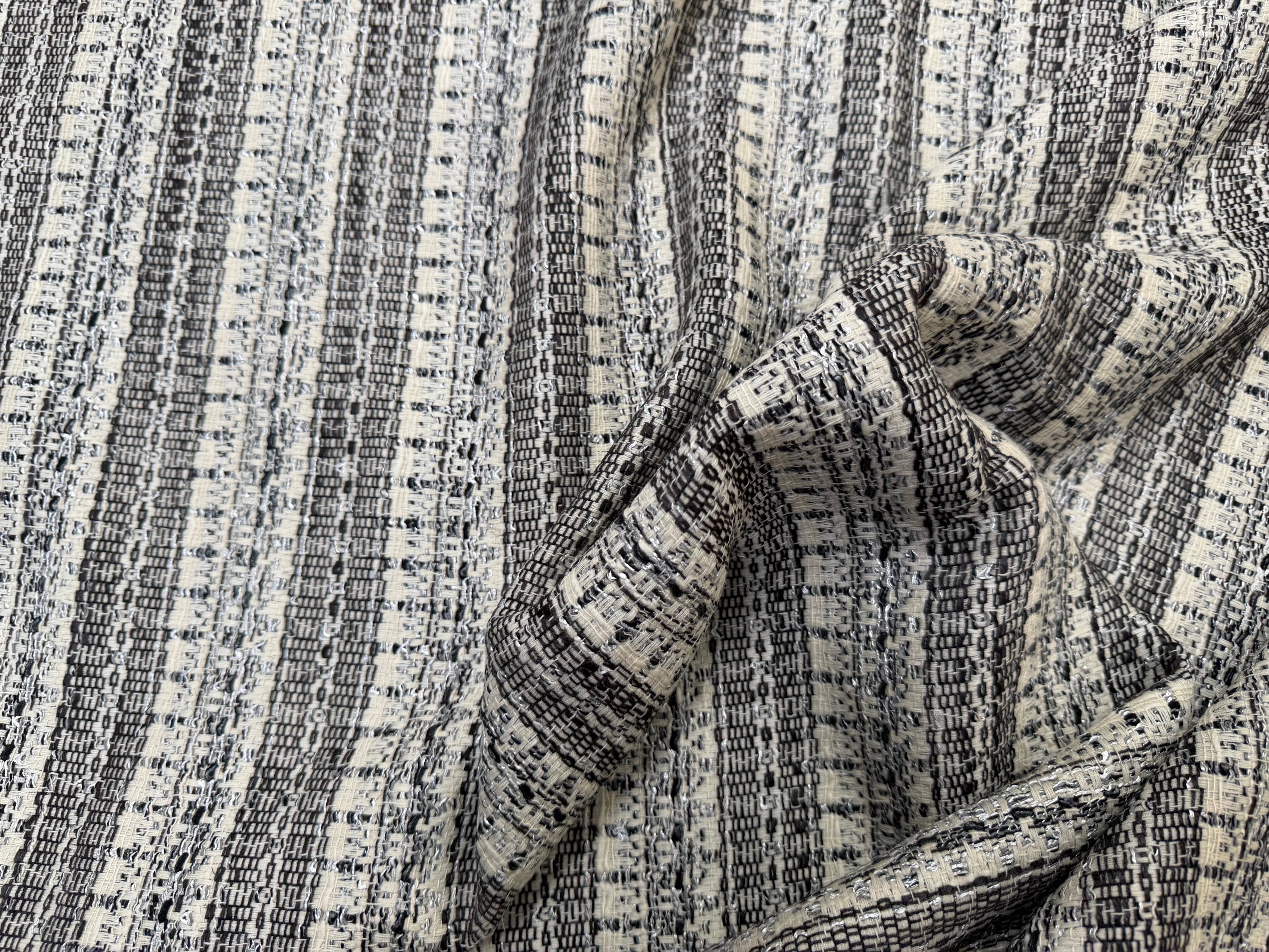 TWEED MI SAISON CHIC BLANC CASSÉ ARGENT - My Little Coupon