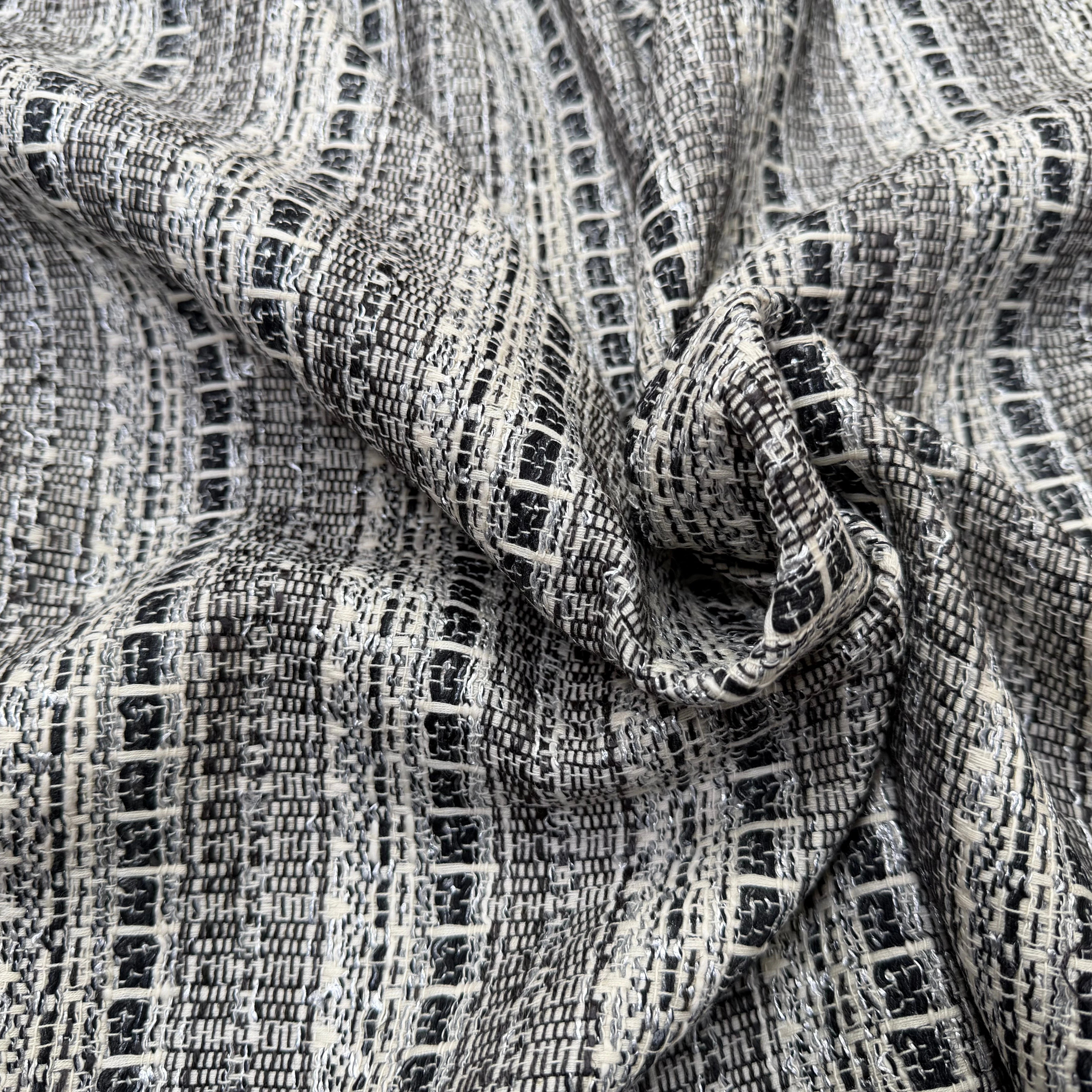 TWEED MI SAISON CHIC BLANC CASSÉ ARGENT - My Little Coupon