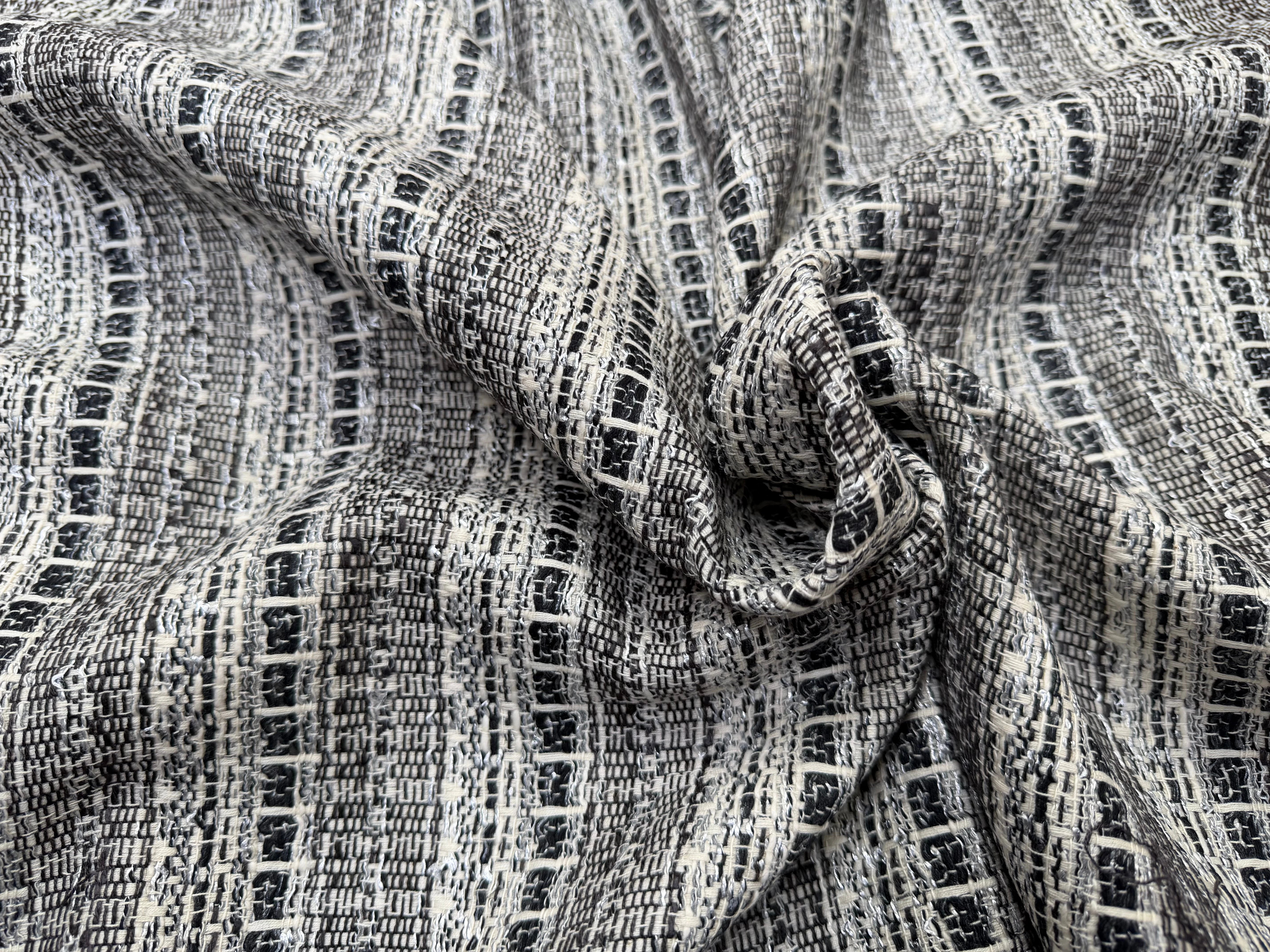 TWEED MI SAISON CHIC BLANC CASSÉ ARGENT - My Little Coupon