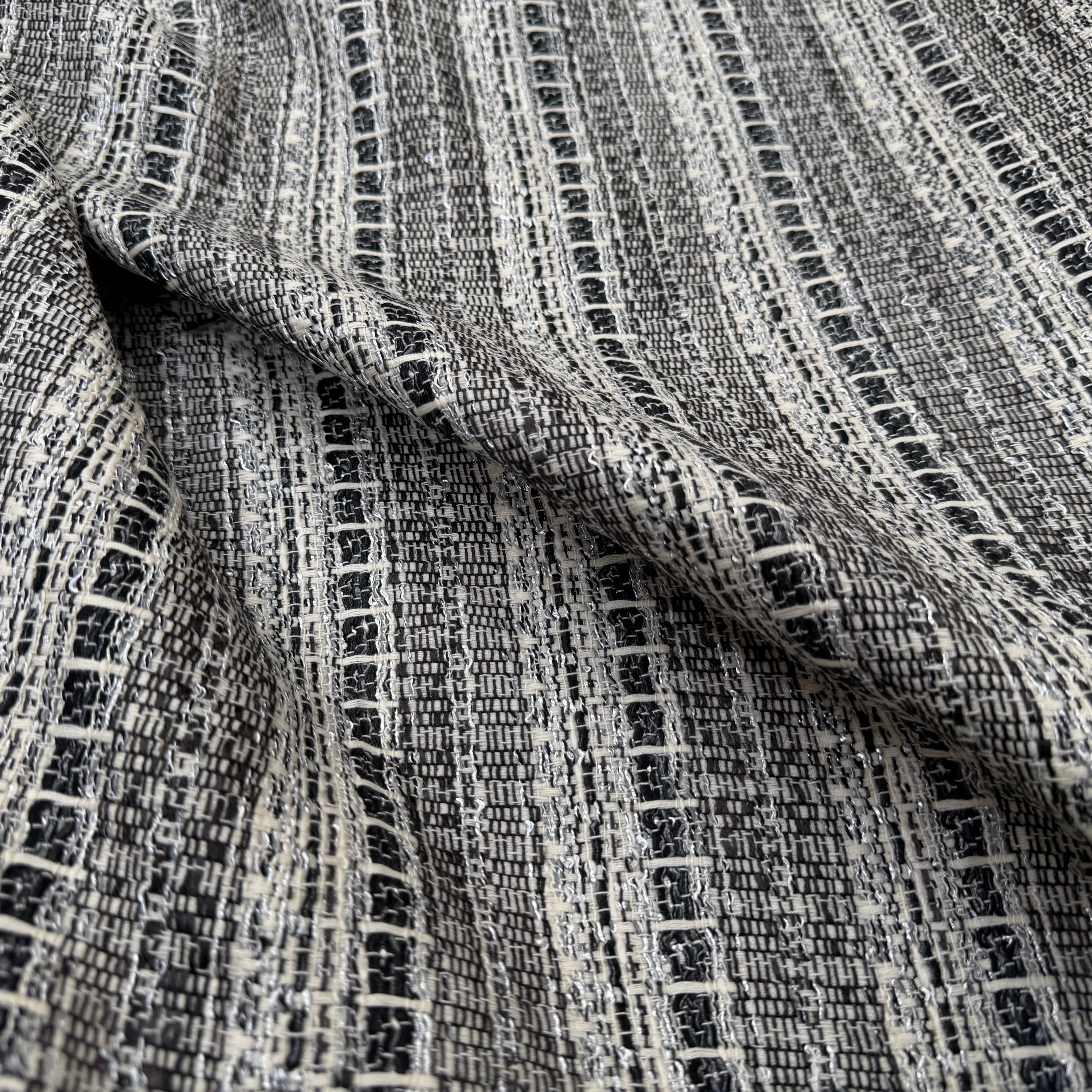 TWEED MI SAISON CHIC BLANC CASSÉ ARGENT - My Little Coupon