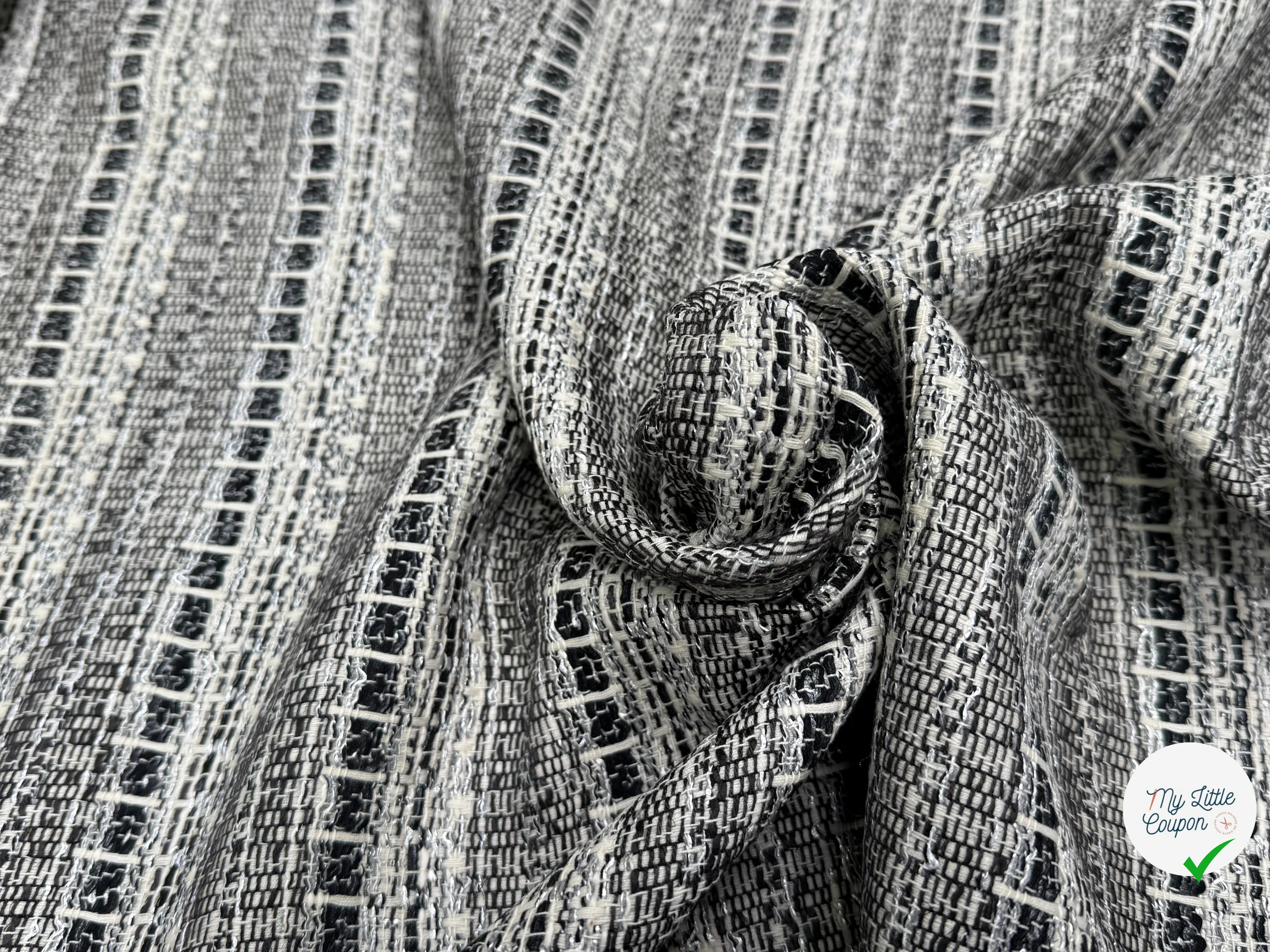 TWEED MI SAISON CHIC BLANC CASSÉ ET NOIR - My Little Coupon