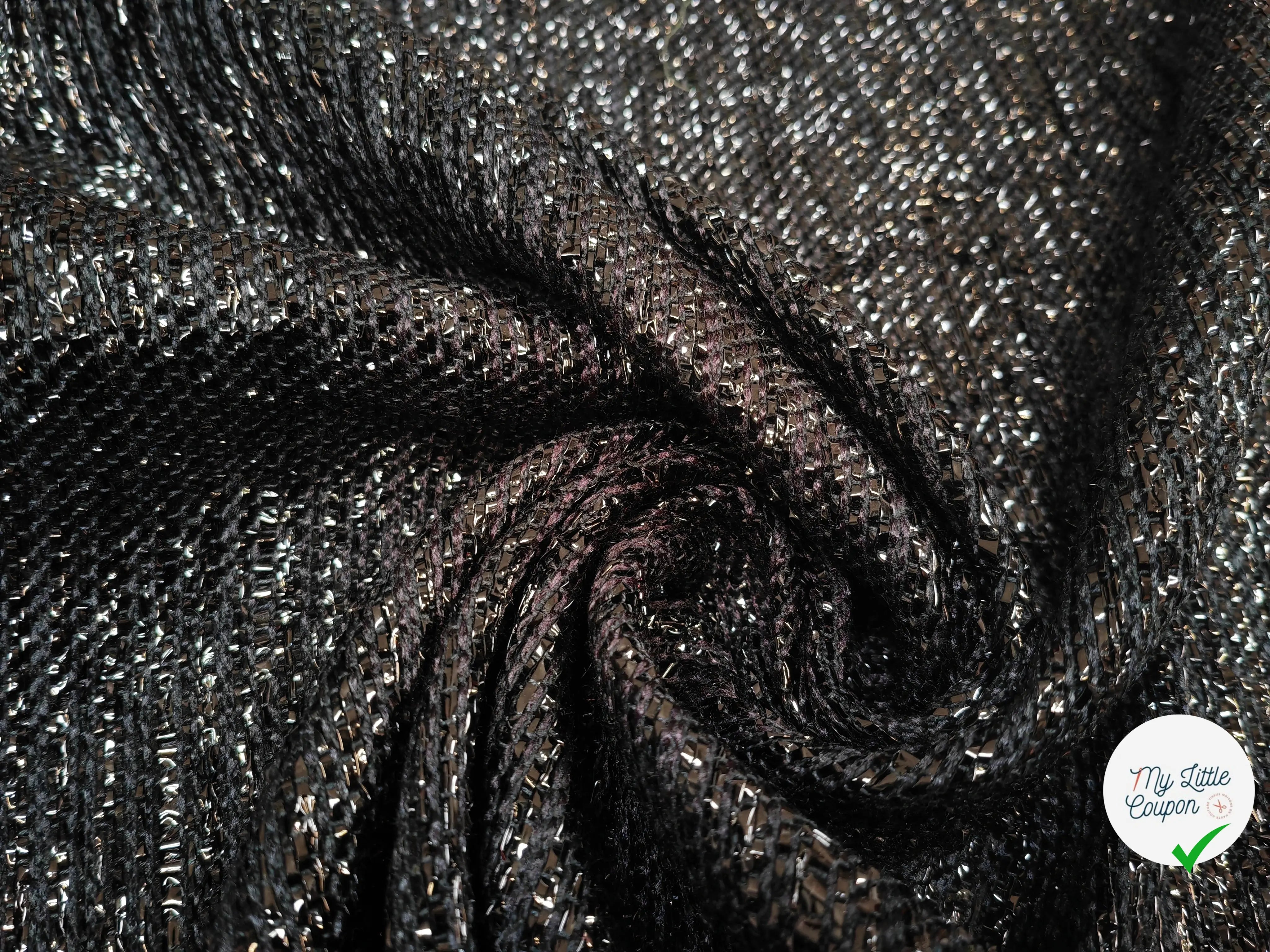 TWEED PAILLETÉ FESTIF NOIR - My Little Coupon