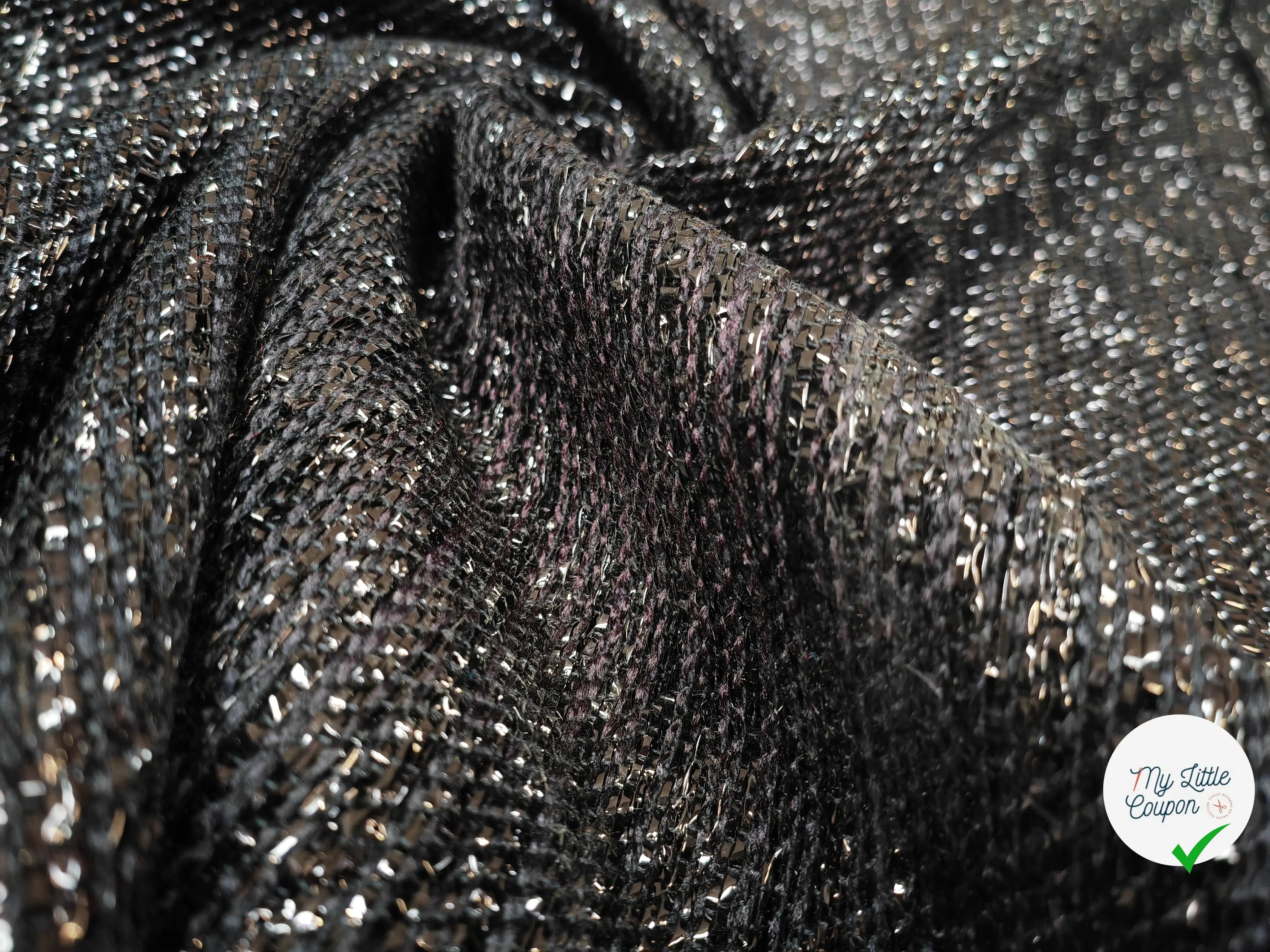 TWEED PAILLETÉ FESTIF NOIR - My Little Coupon