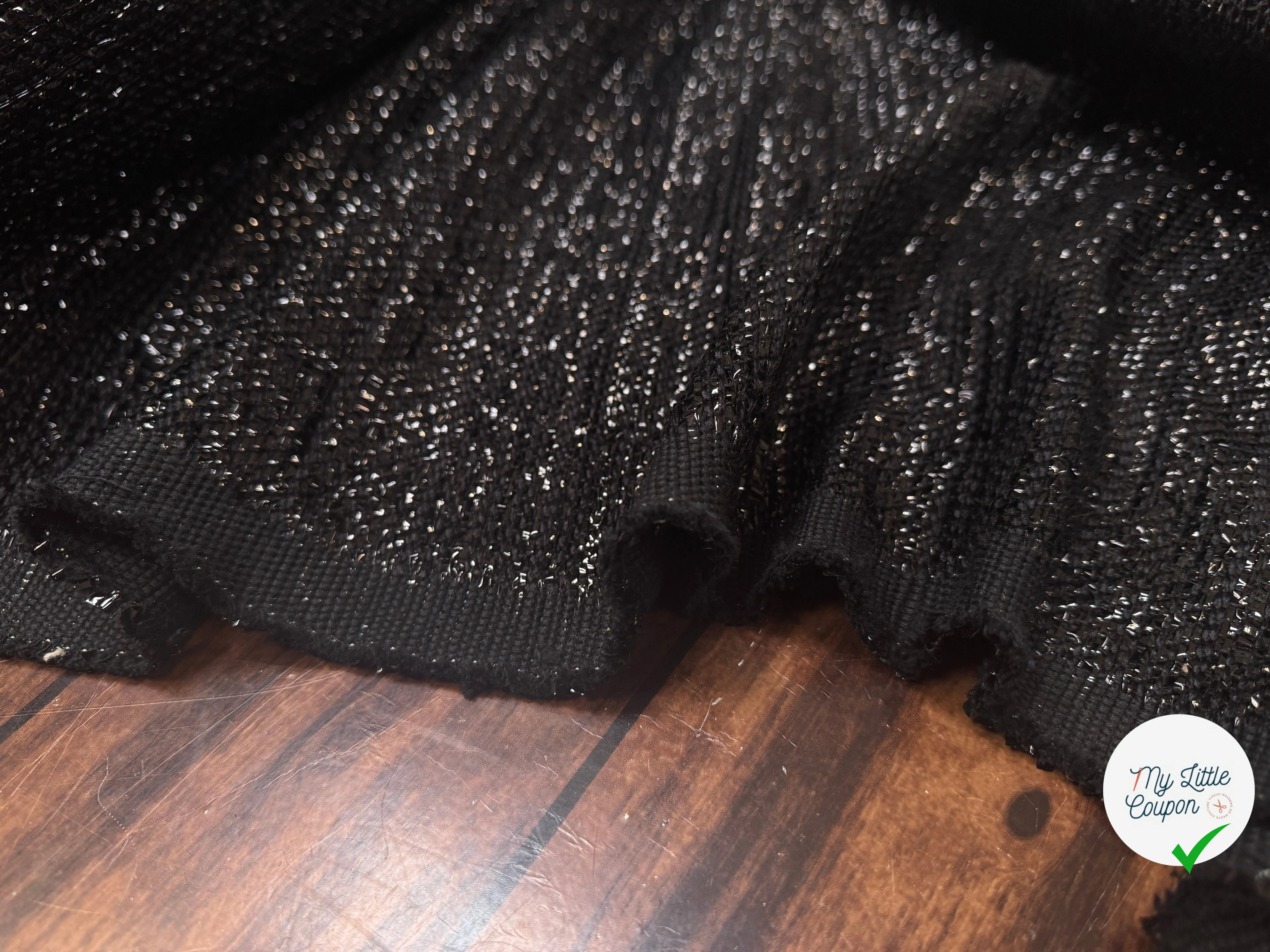 TWEED PAILLETÉ FESTIF NOIR - My Little Coupon