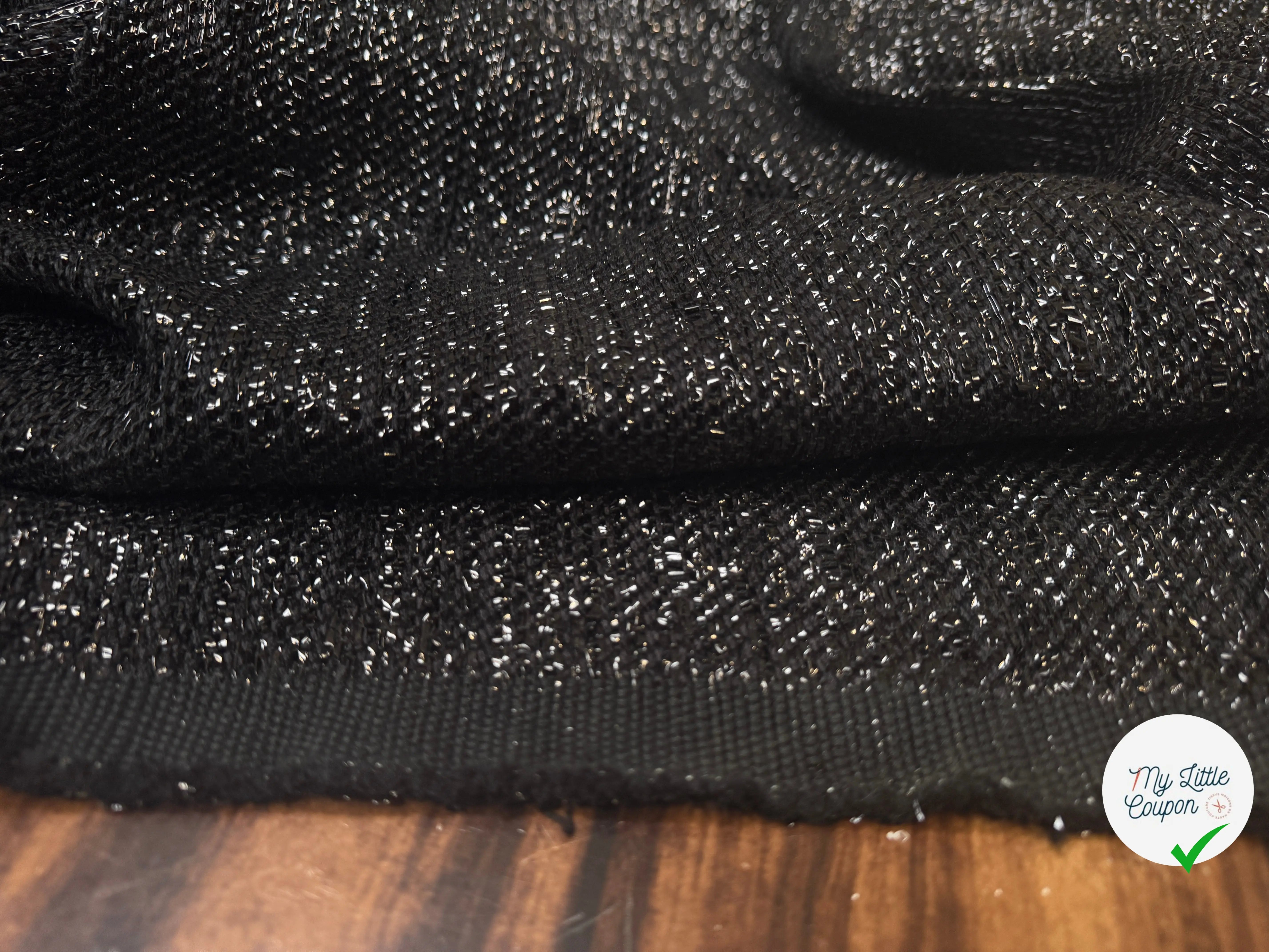 TWEED PAILLETÉ FESTIF NOIR - My Little Coupon