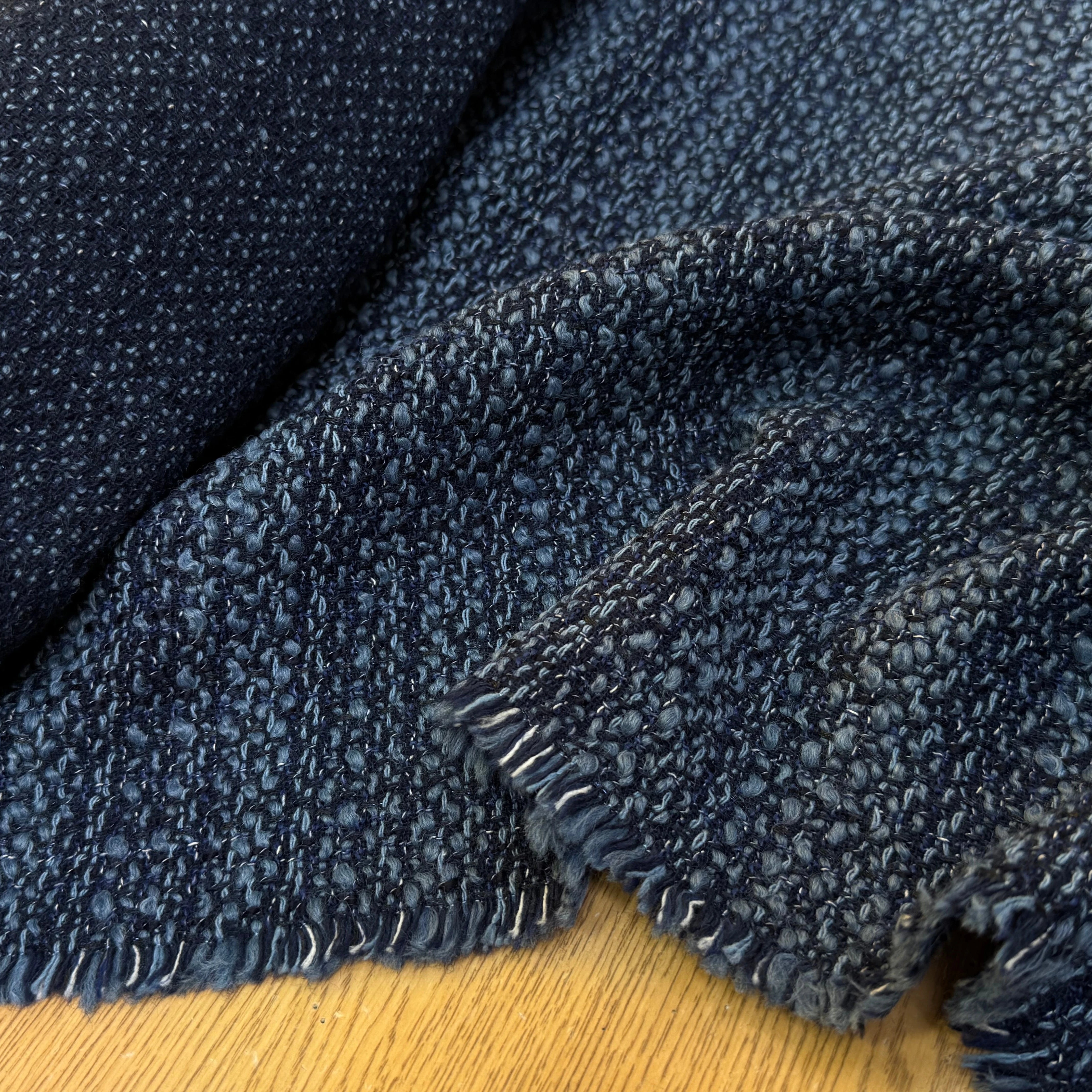 TWEED POLYLAINE CHINÉ BLEU CHIC - My Little Coupon